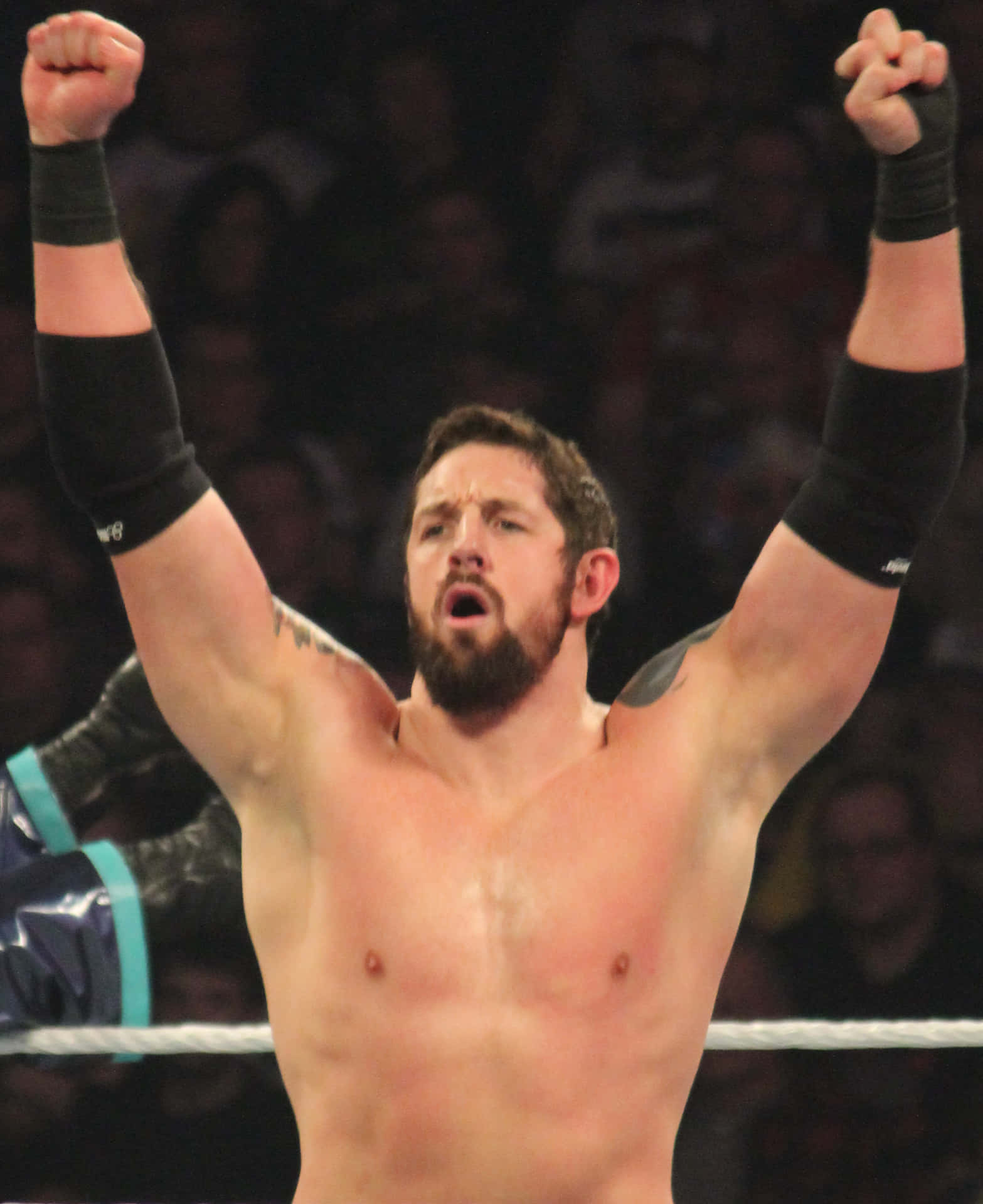 Wwe Star Wade Barrett Winning Celebration Background