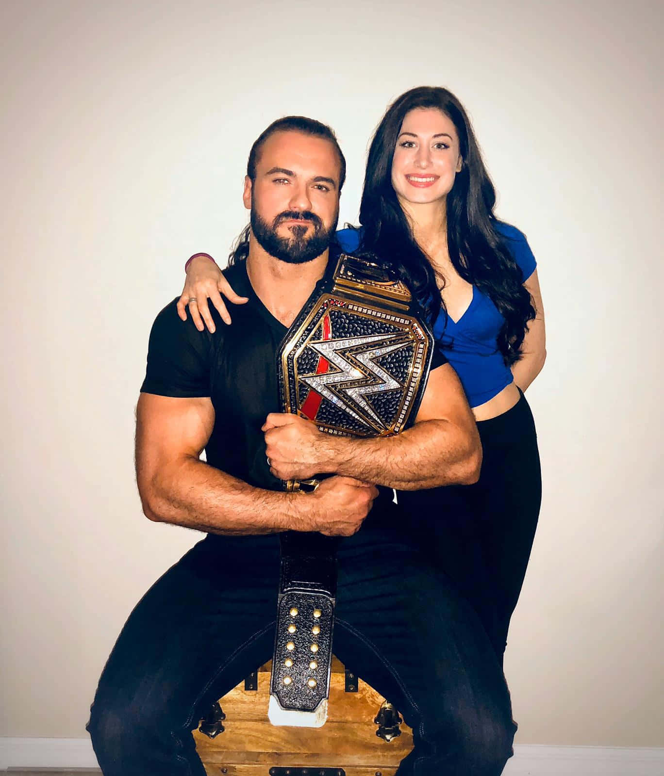 Wwe Superstar Drew Mcintyre Alongside His Wife Kaitlyn Frohnapfel