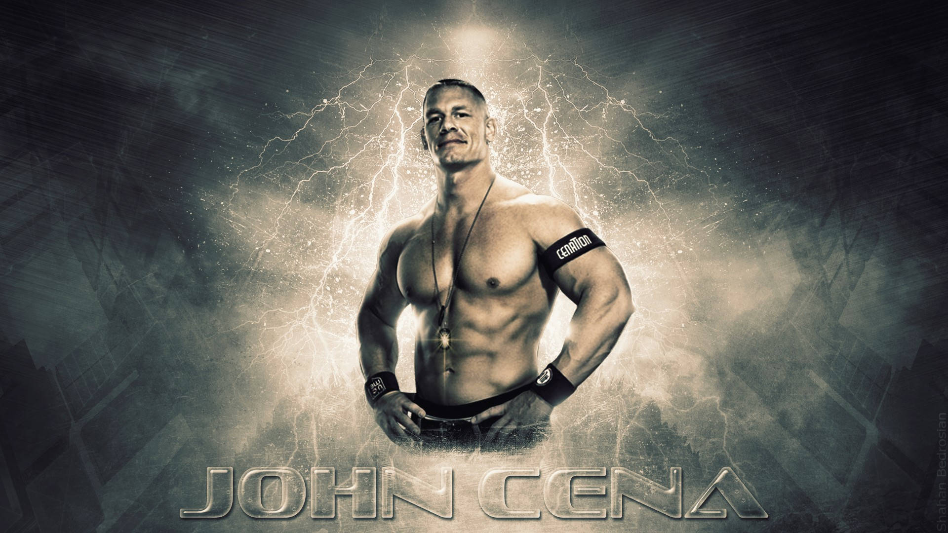 Wwe Superstar John Cena Aesthetic Cover Background