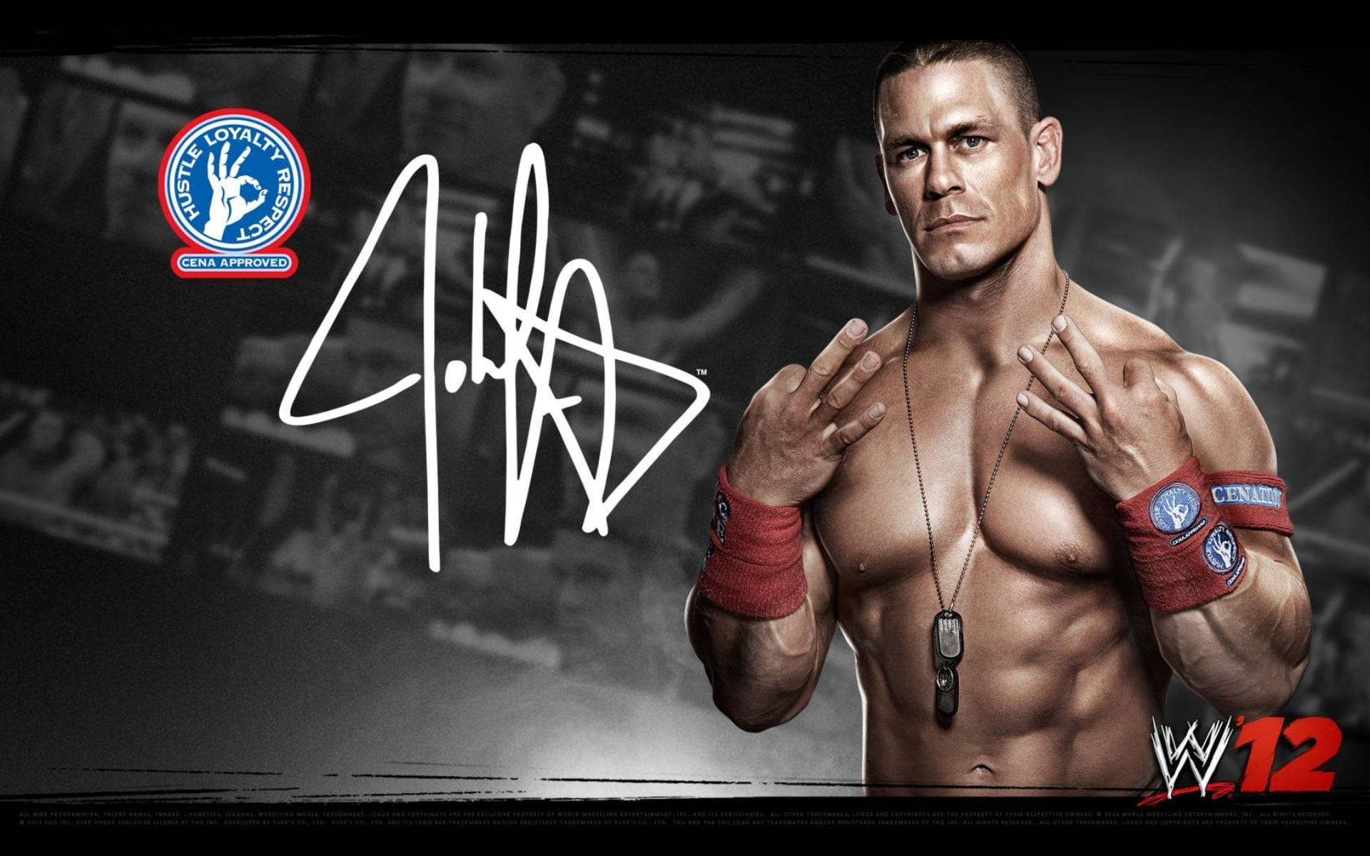 Wwe Superstar John Cena Autograph Background