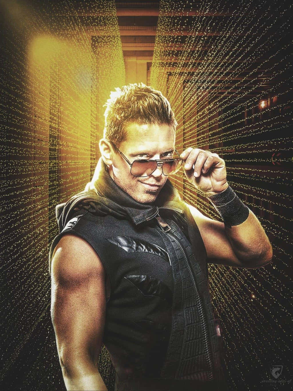 Wwe Superstar The Miz Striking A Charismatic Pose. Background