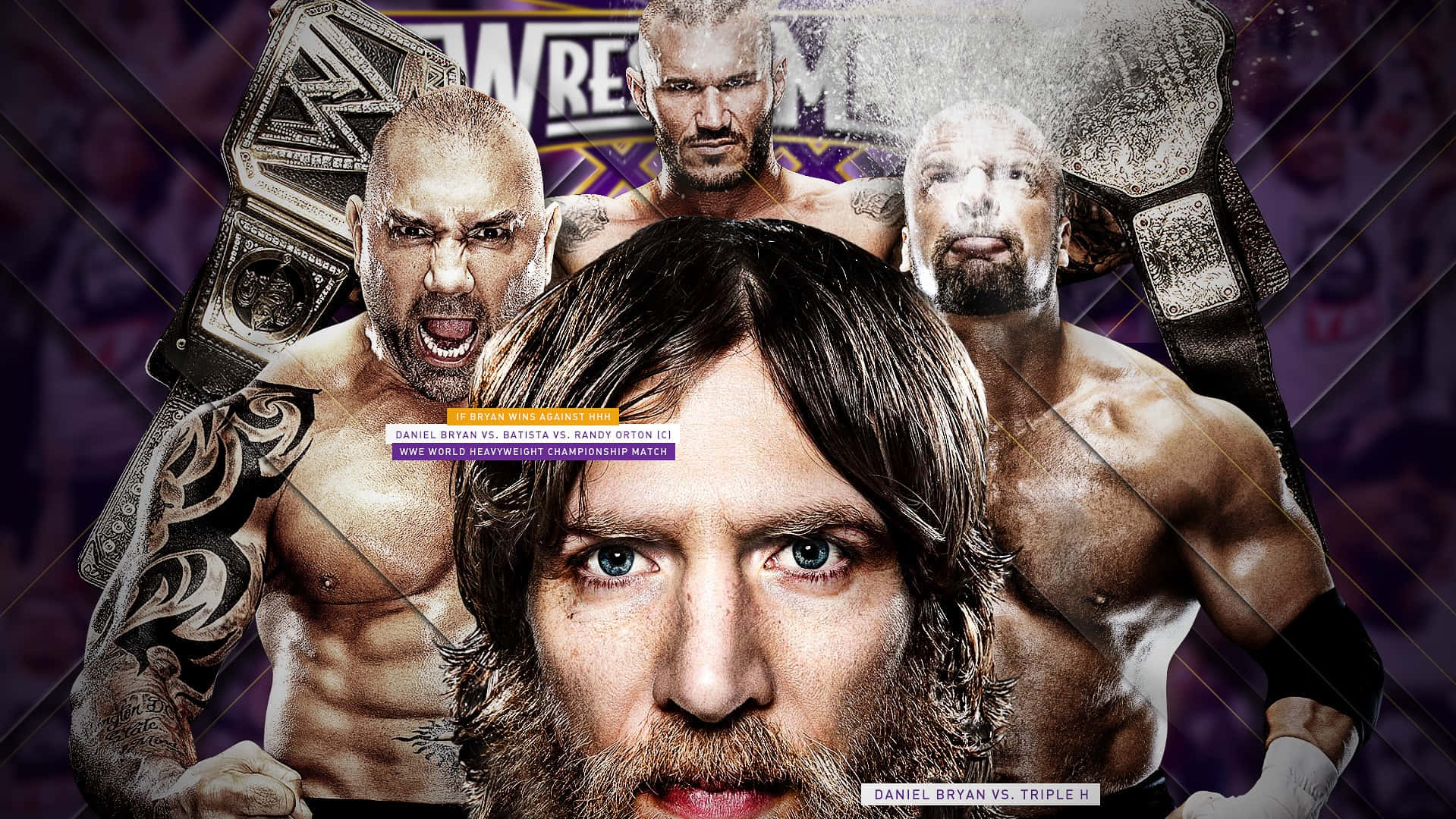 Wwe Superstar Triple H At Wrestlemania 30 Background