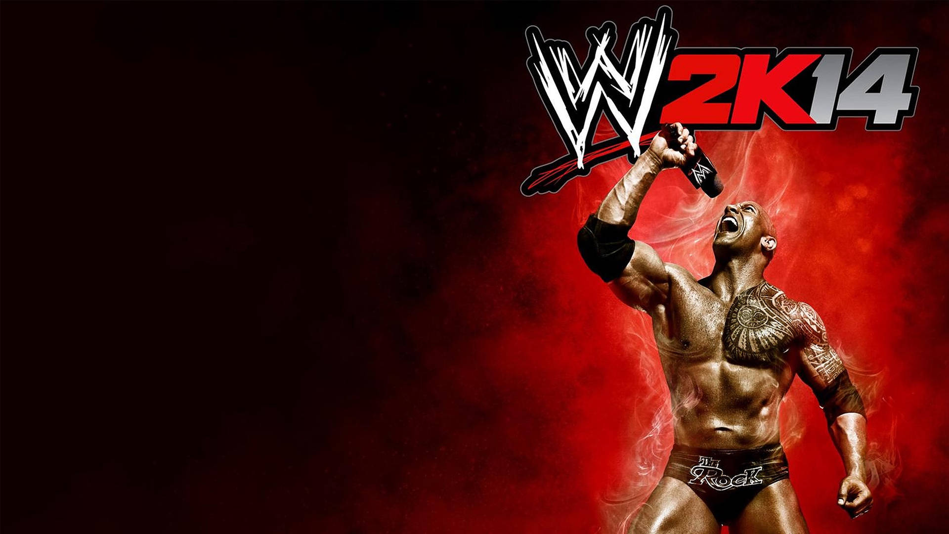 Wwe The Rock Red Poster Background