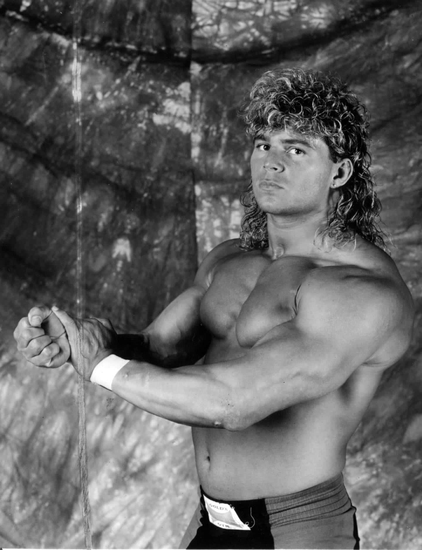 Wwe Wrestler Brian Pillman Grayscale Portrait Background