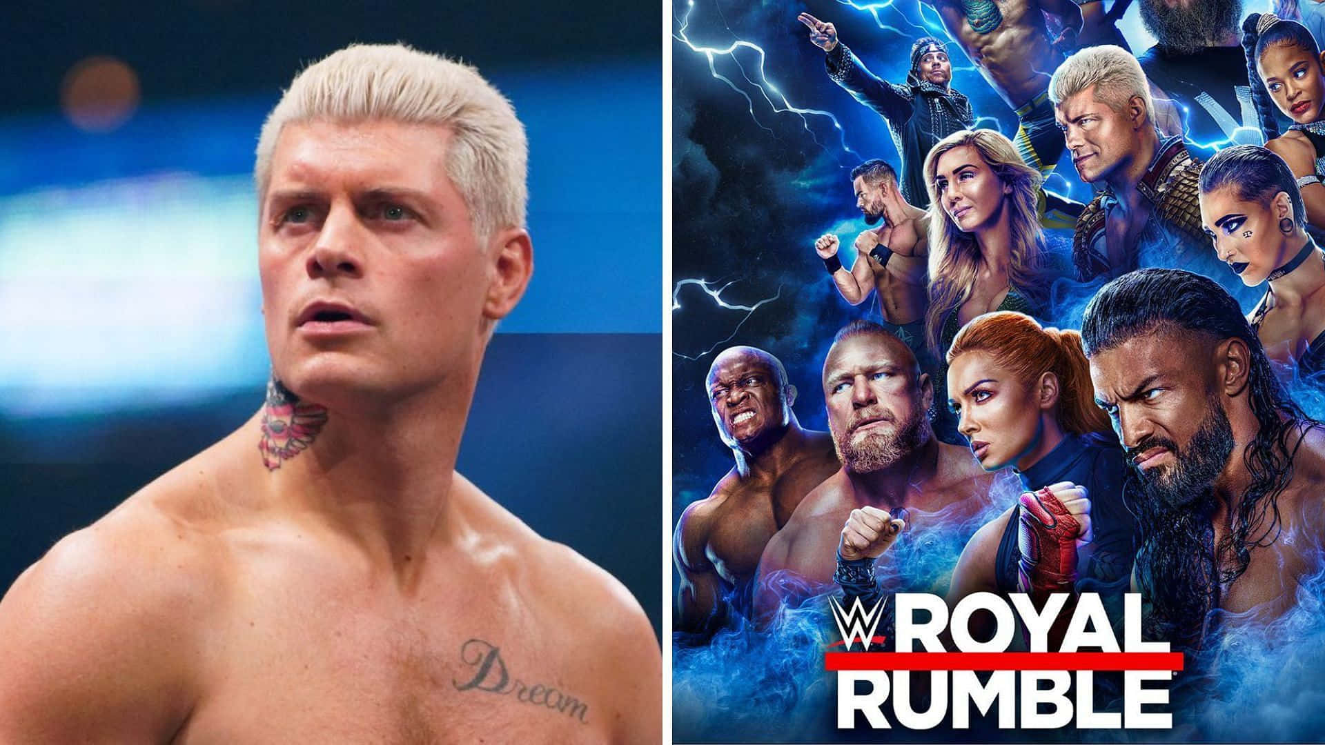Wwe Wrestler Cody Rhodes Royal Rumble Background