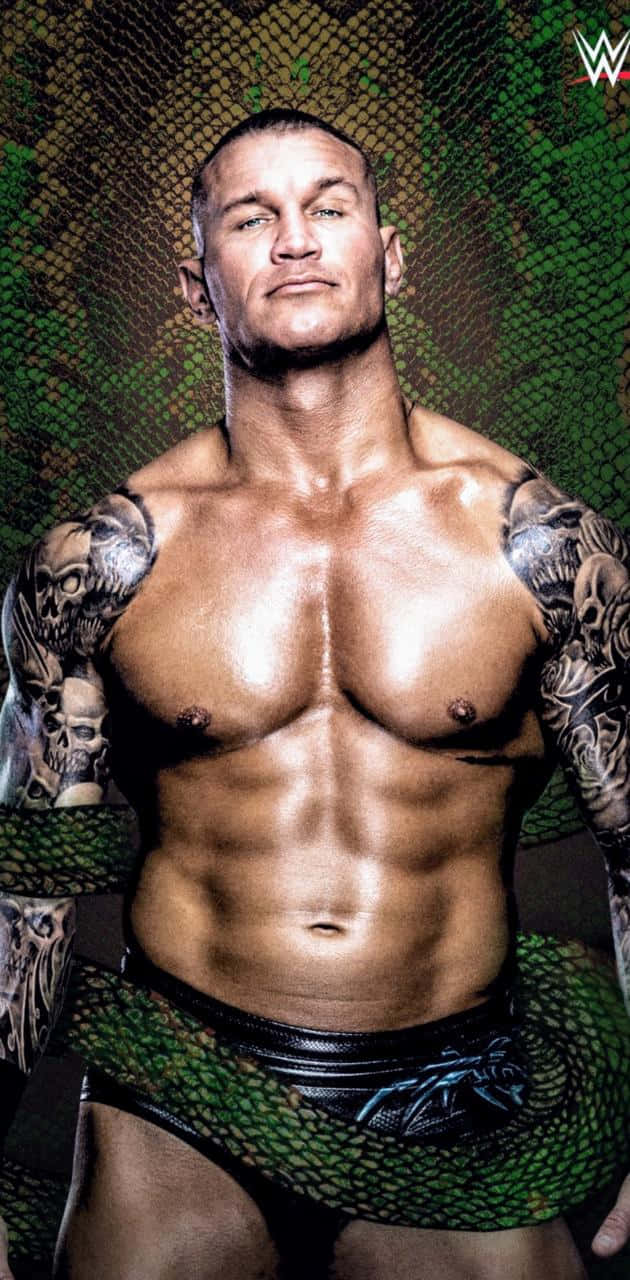 Wwe Wrestler Johnny Wilson In A Snake Skin Background