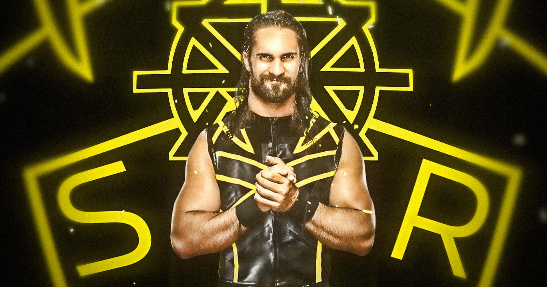 Wwe Wrestler Seth Rollins Logo Background