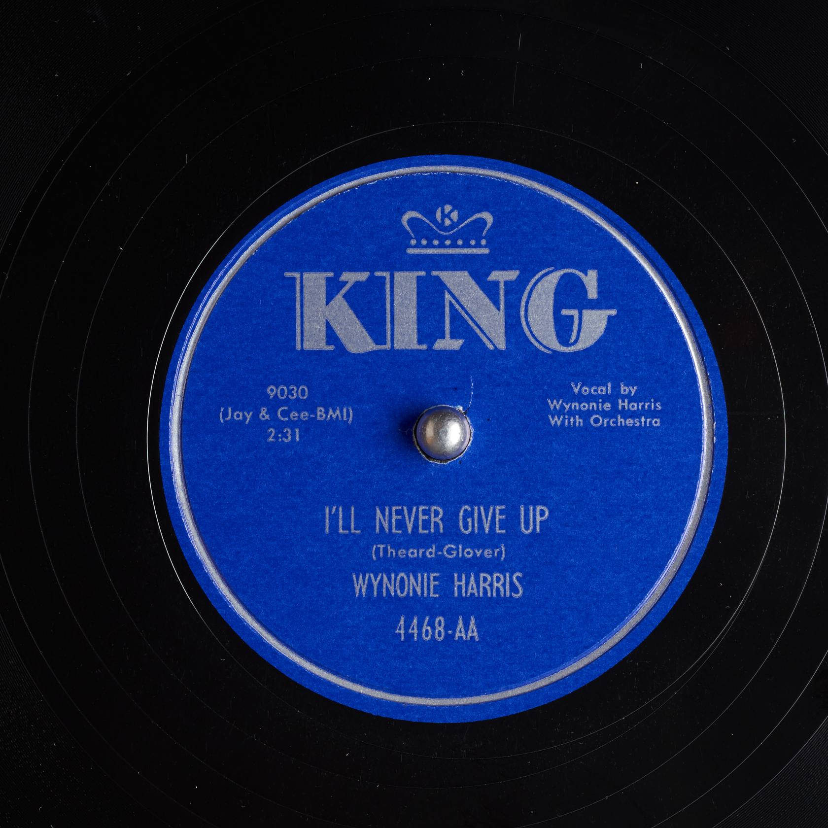 Wynonie Harris I'll Never Give Up Vinyl Record Background