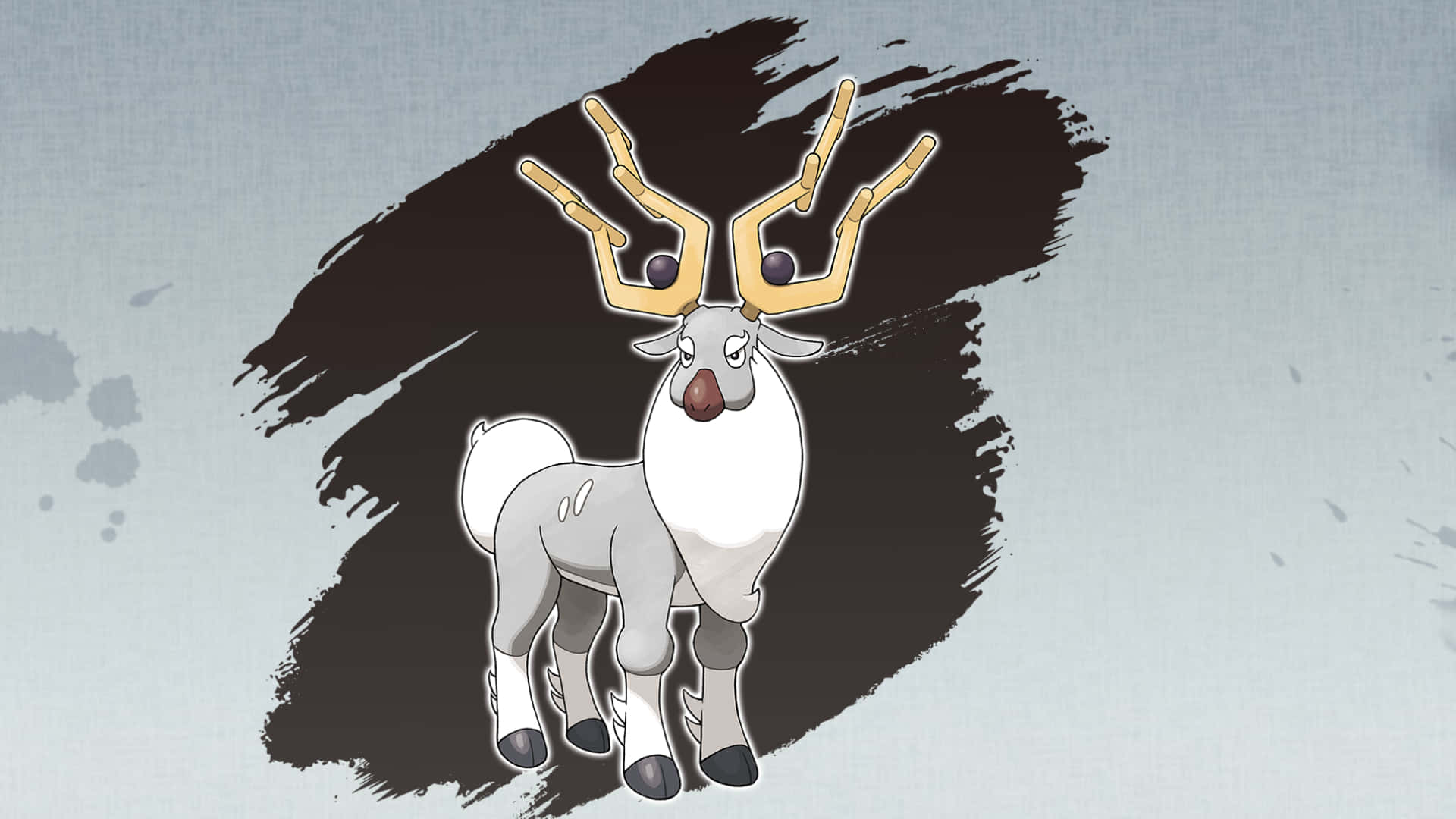 Wyrdeer Against Paint Strokes Background