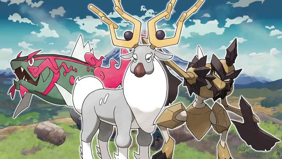 Wyrdeer And Other Arceus Pokemon Background
