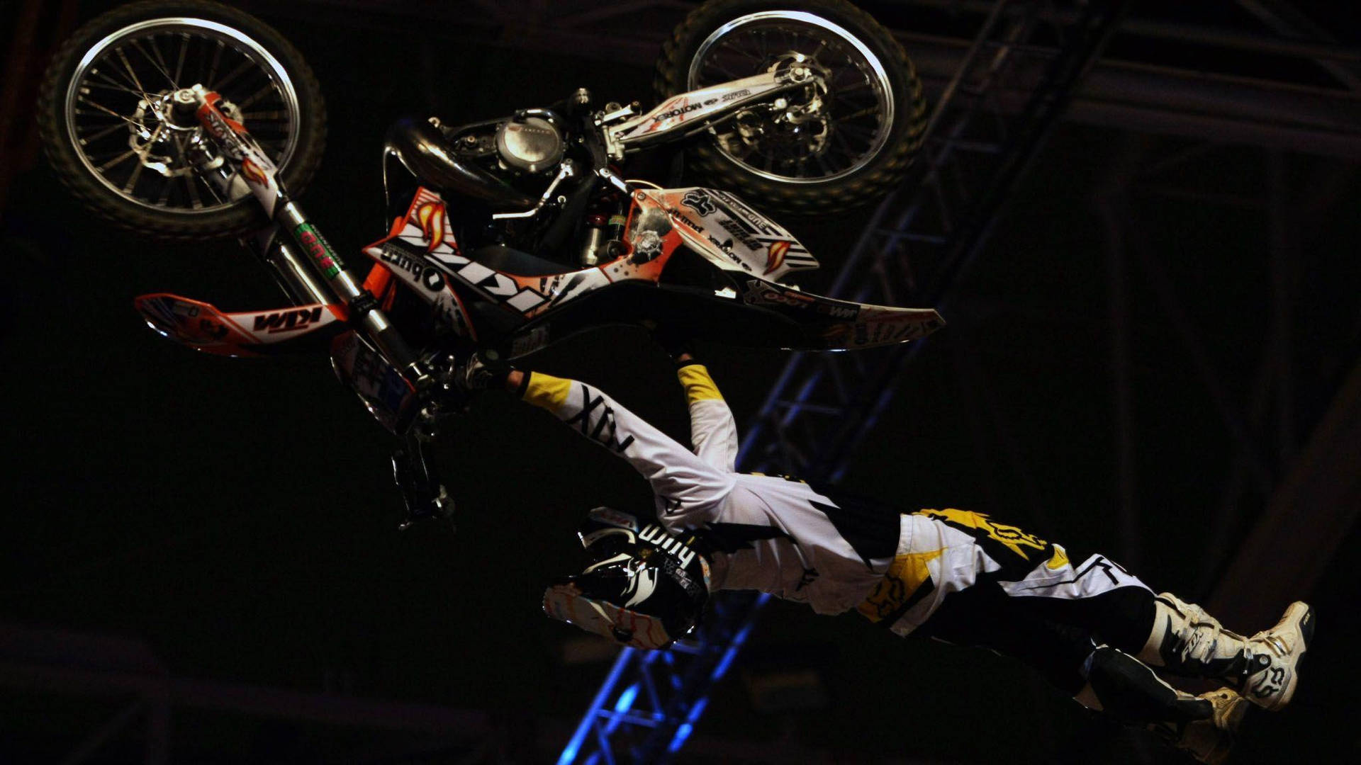 X Games Motocross Aerial Stunt Background