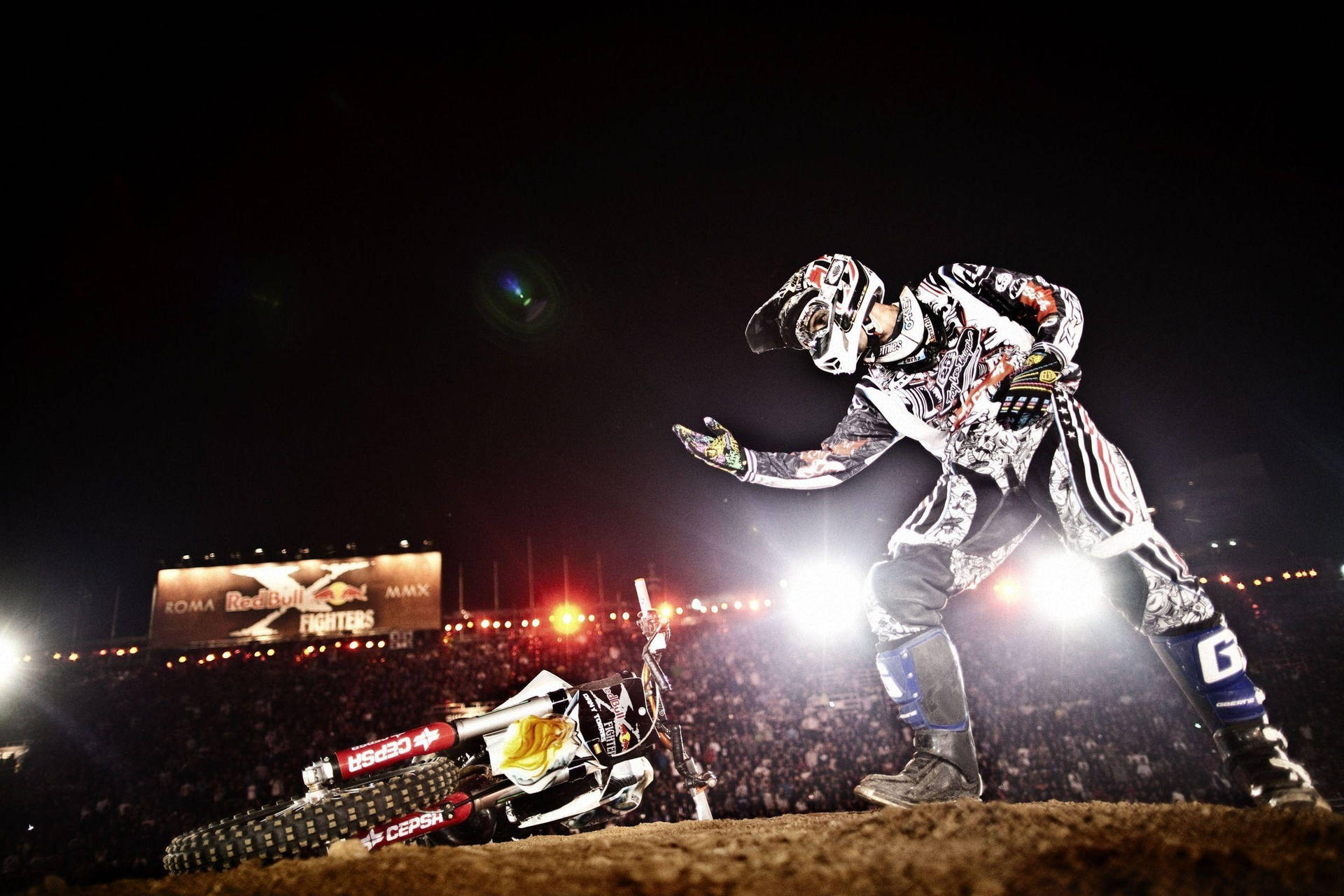 X Games Motocross Rider Background