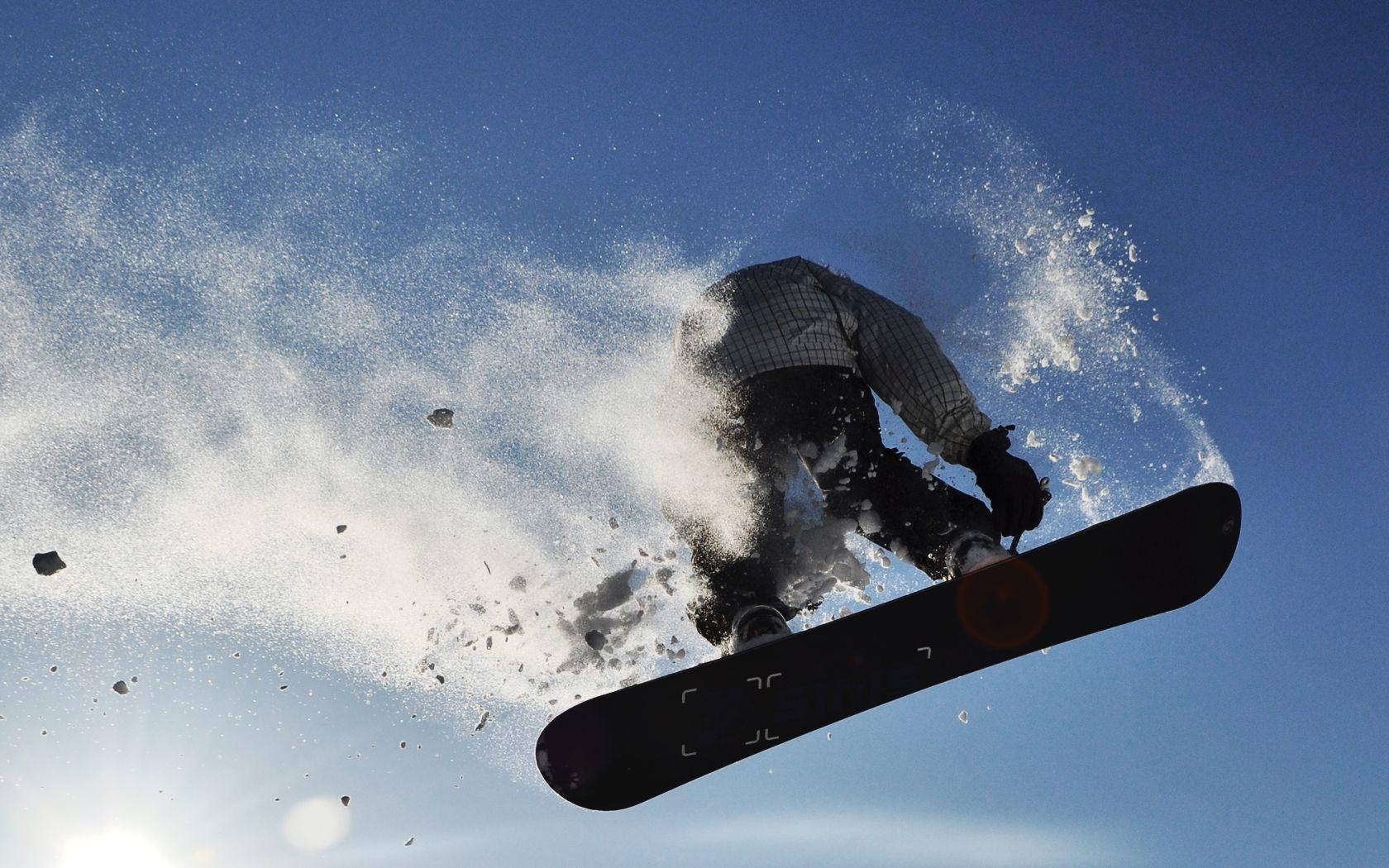 X Games Snowboarder Low-angle Shot Background