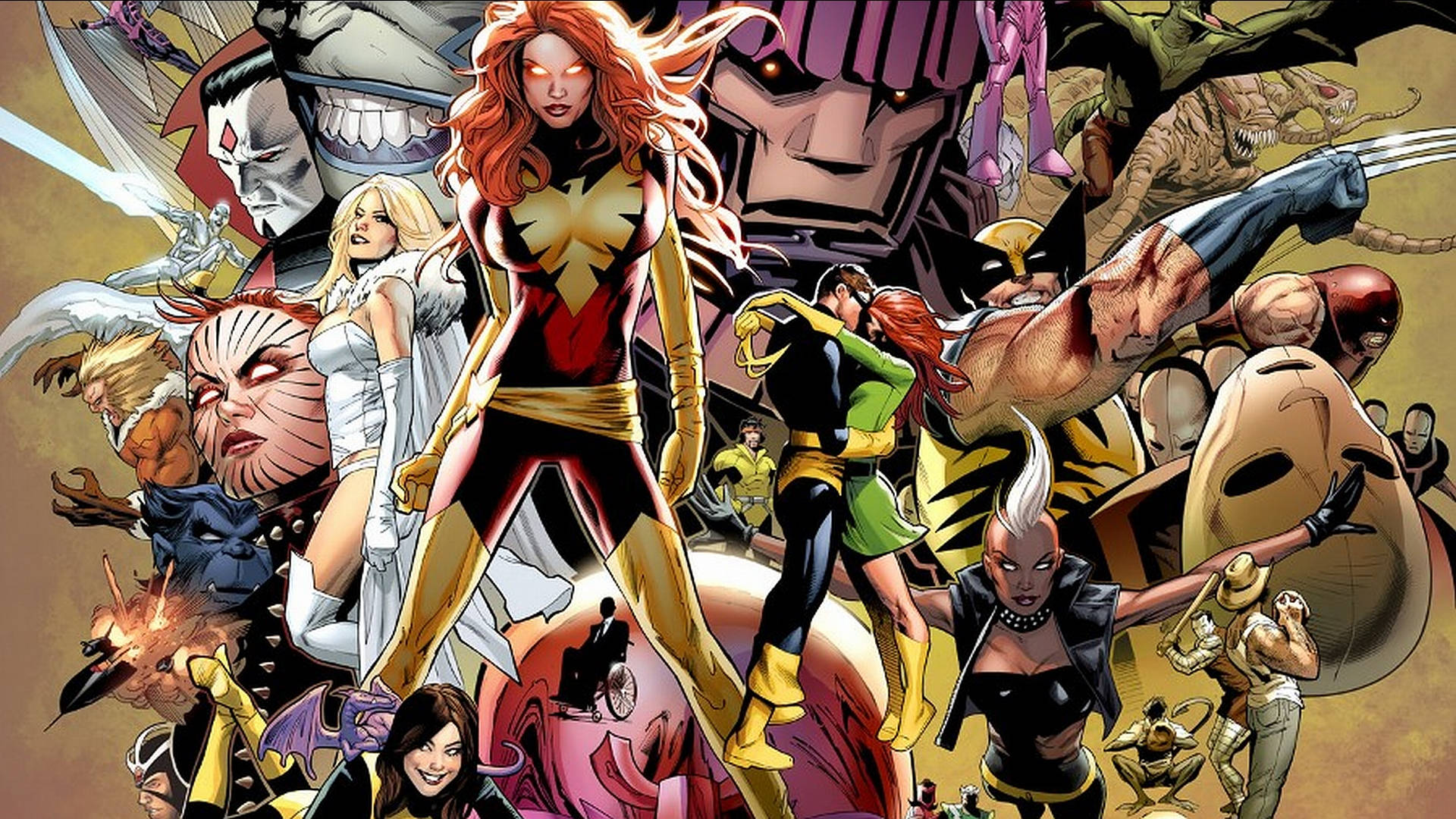 X Men Comic Jean Grey Background