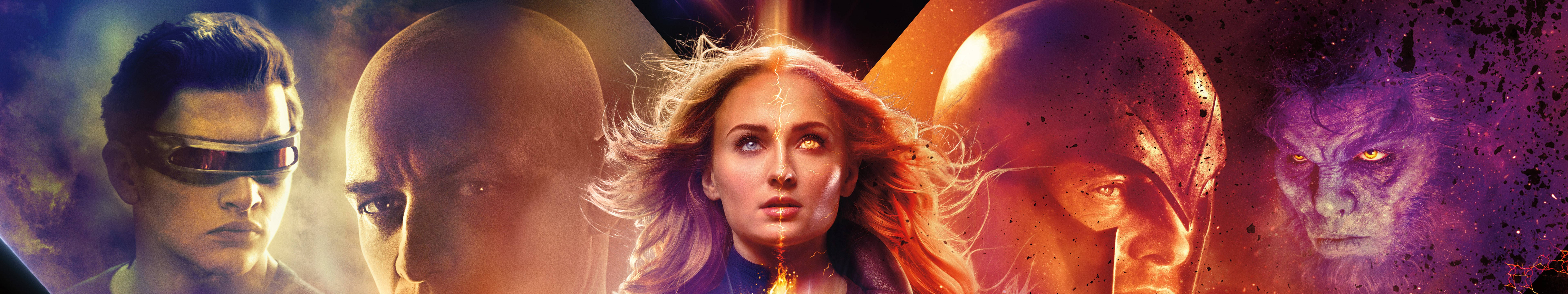 X-men Dark Phoenix Three Screen Background