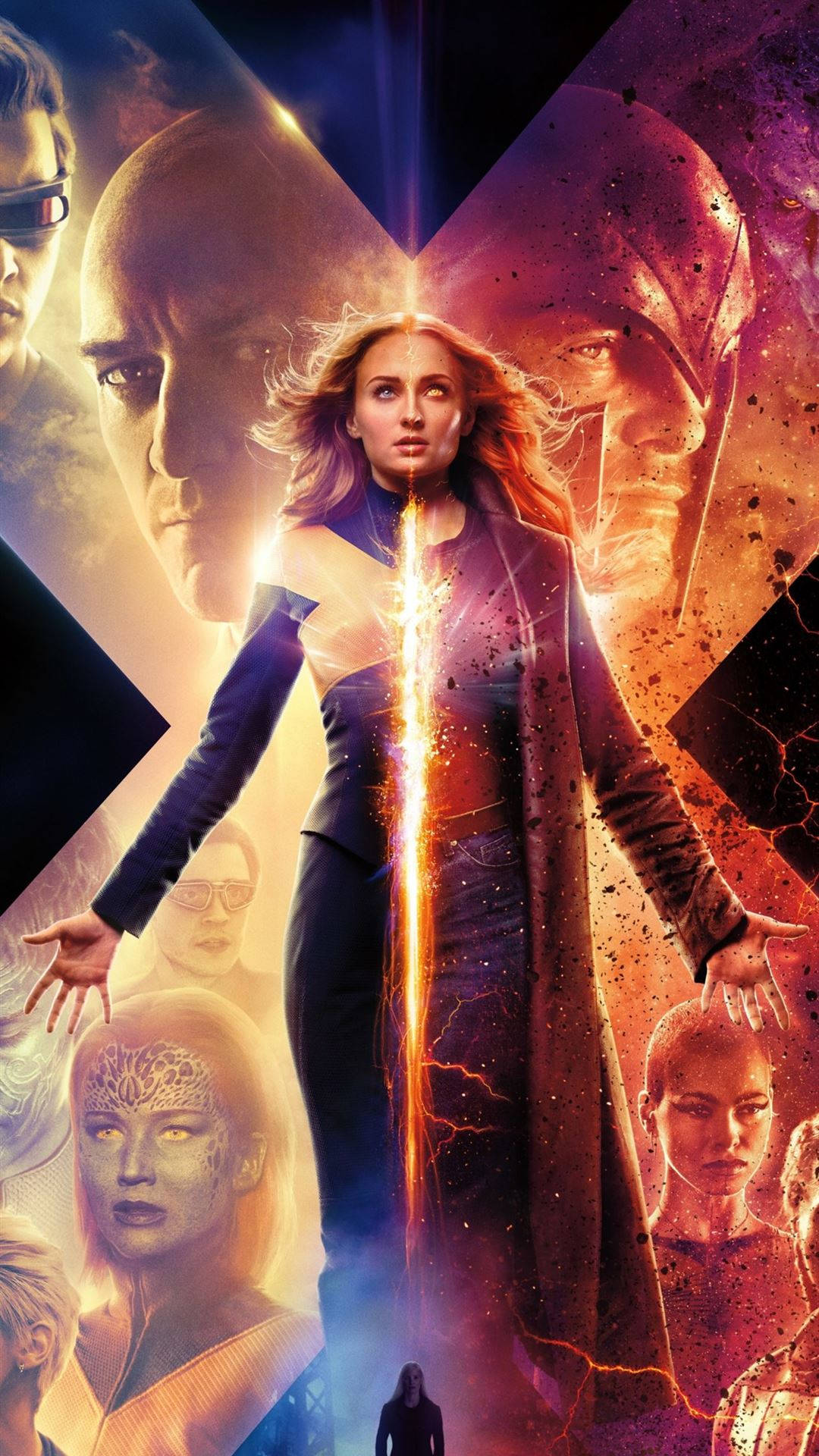 X Men Movie Dark Phoenix Sophie Turner Background