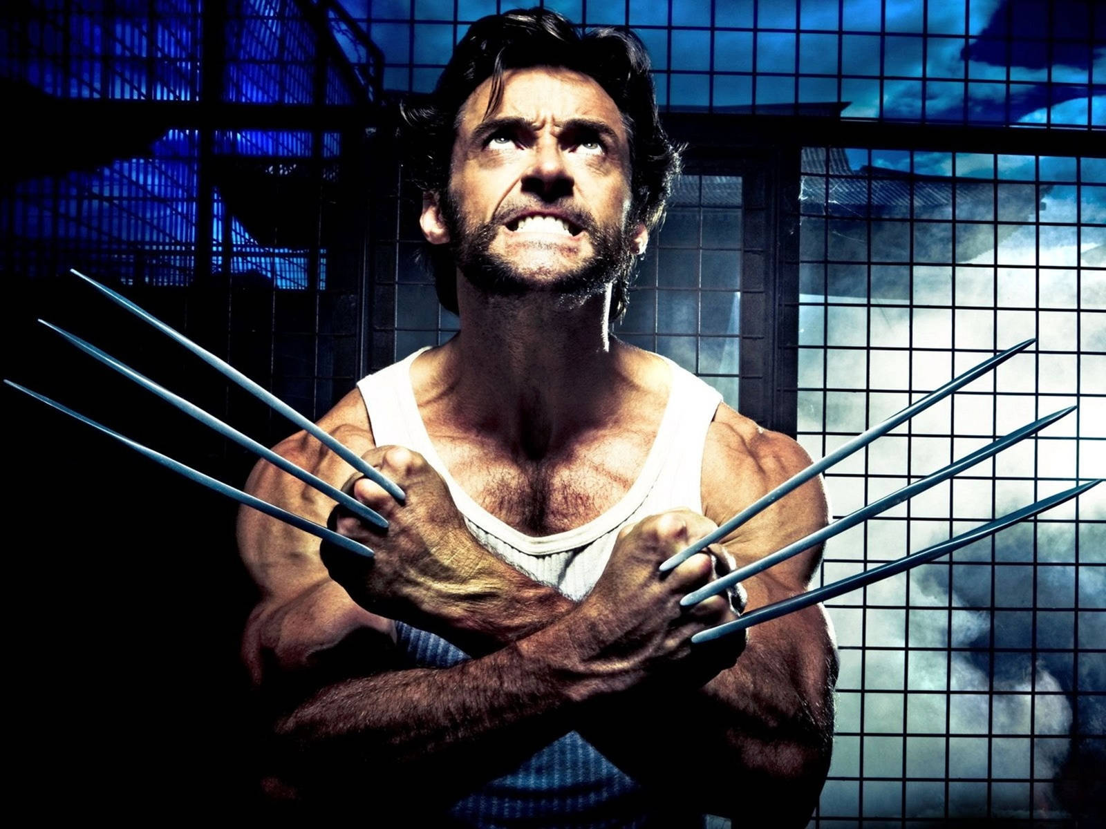 X Men Movie The Wolverine In Cage Background