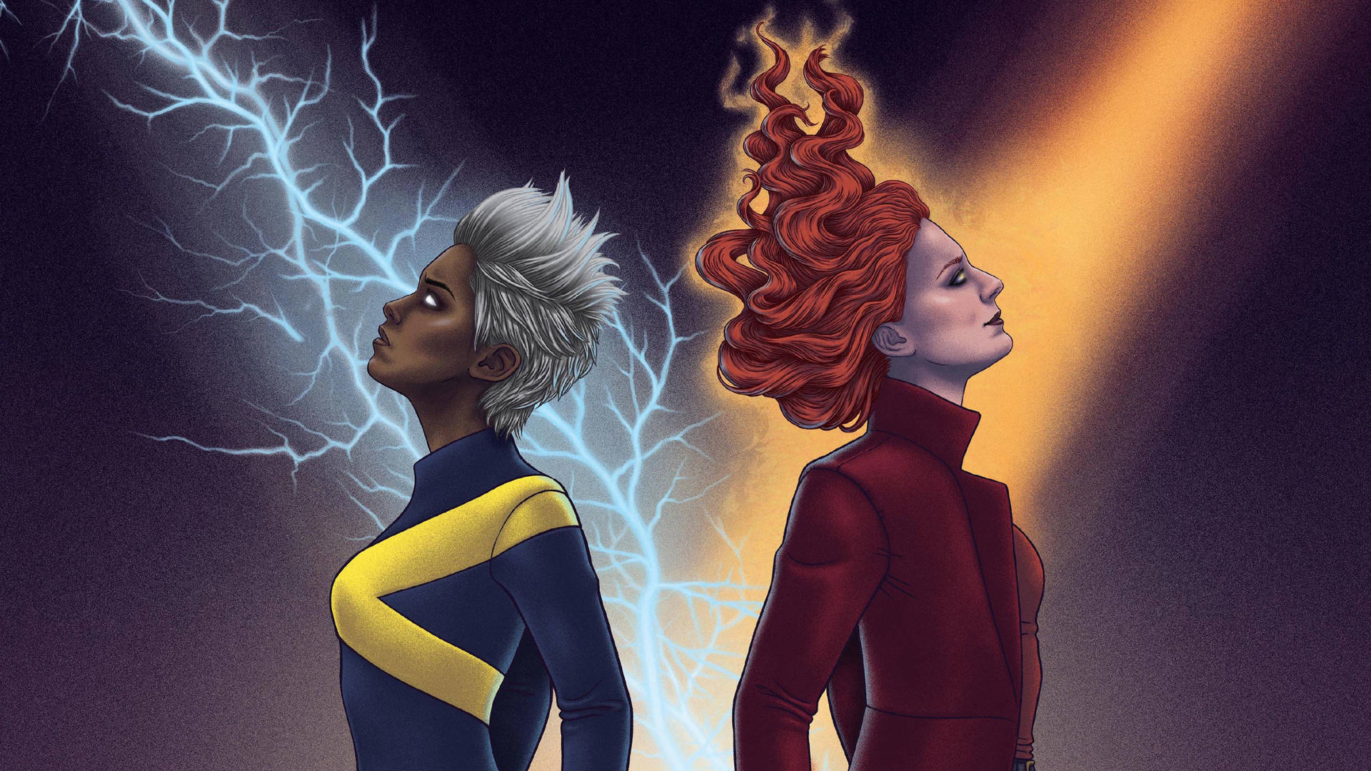 X Men Storm And Jean Grey Background