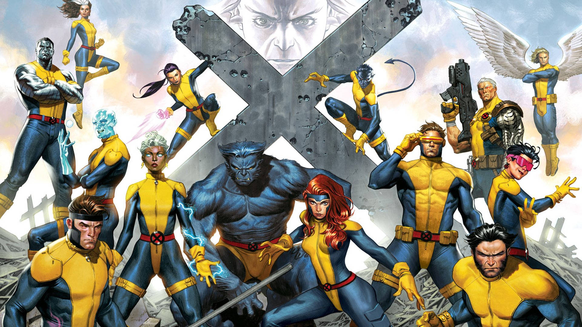 X Men Superheroes And Jean Grey Background