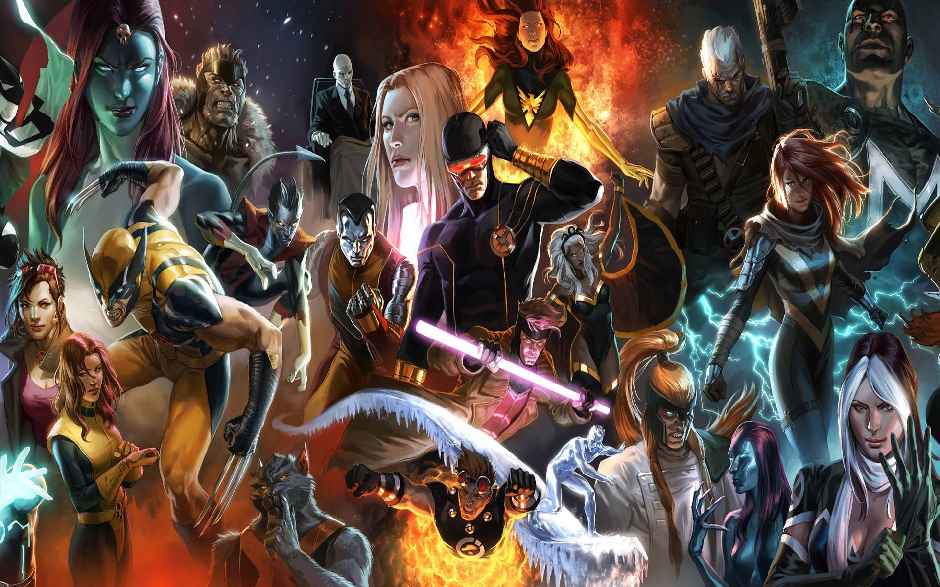 X-men Superheroes And Villains Background