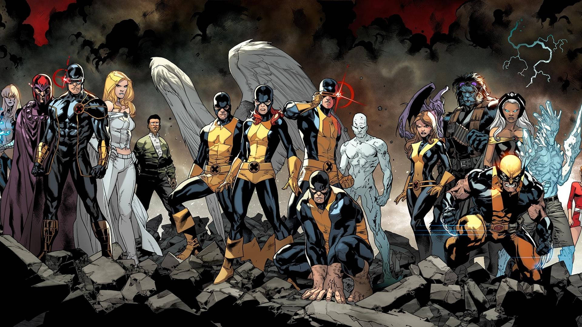 X Men Team United Against Evil Background