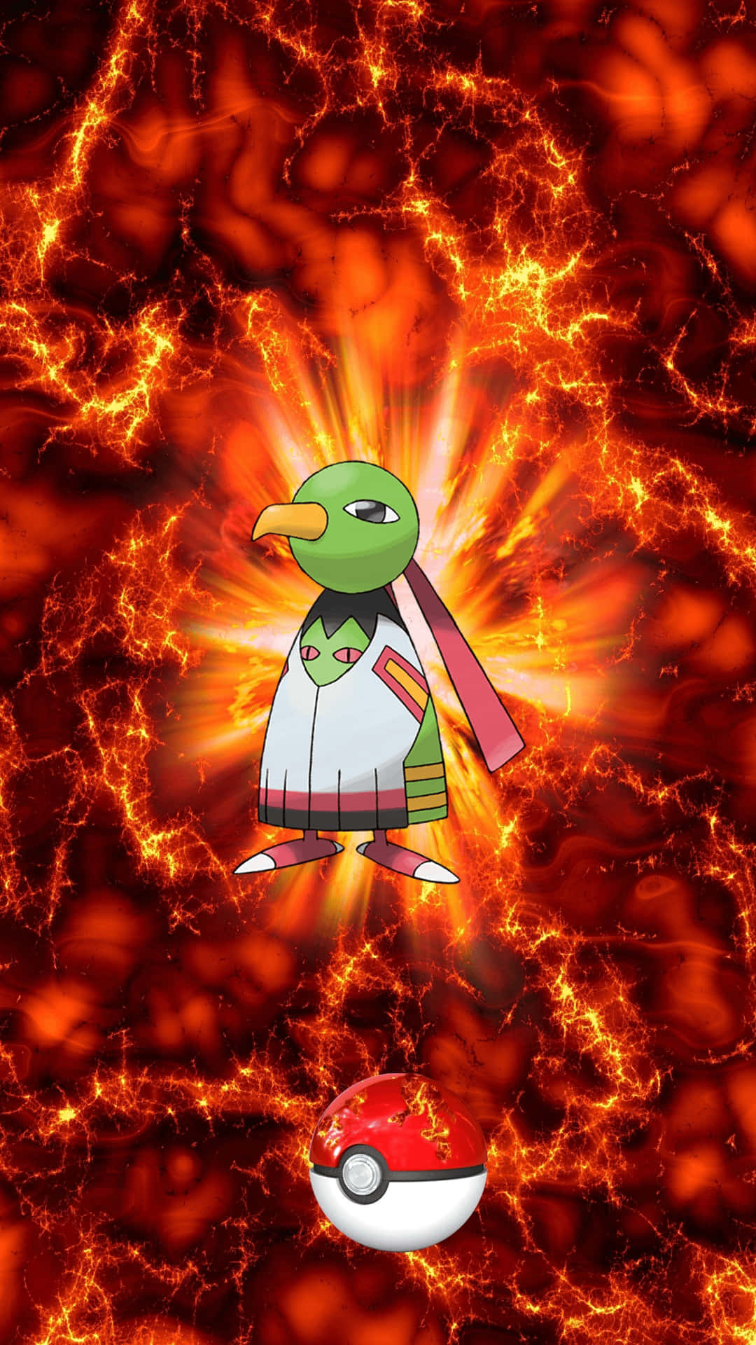 Xatu Amid An Explosion Background