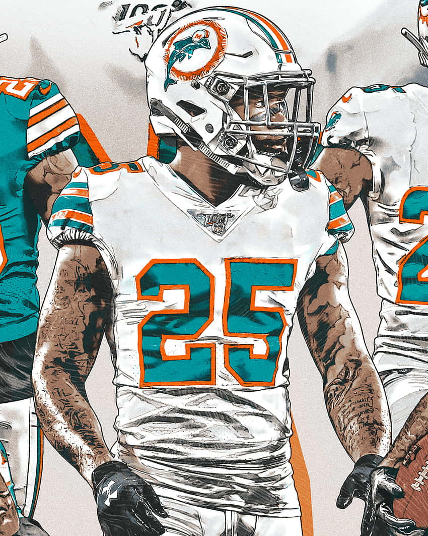 Xavien Howard Football Digital Art Background