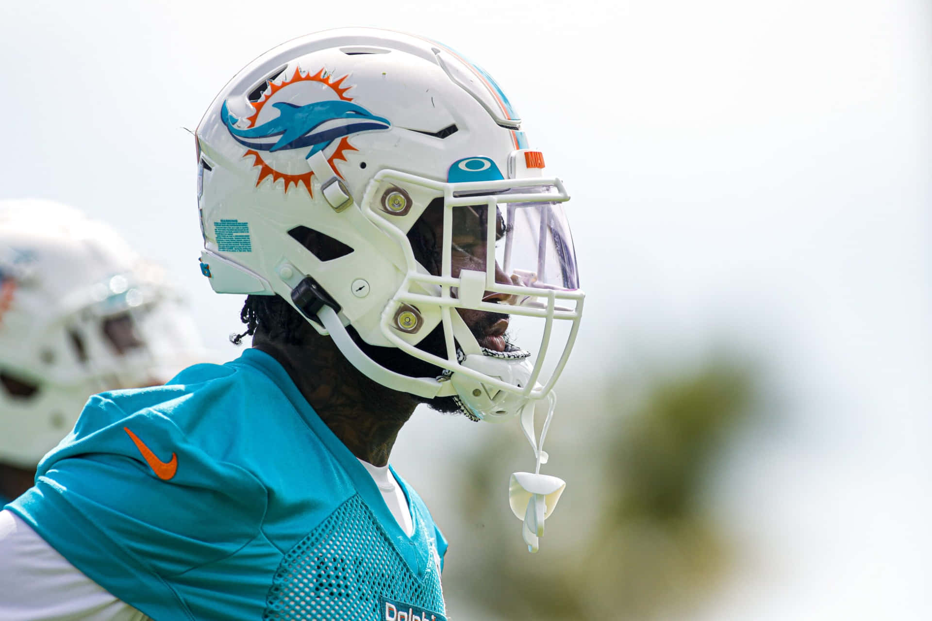 Xavien Howard Miami Dolphins Close Up Background
