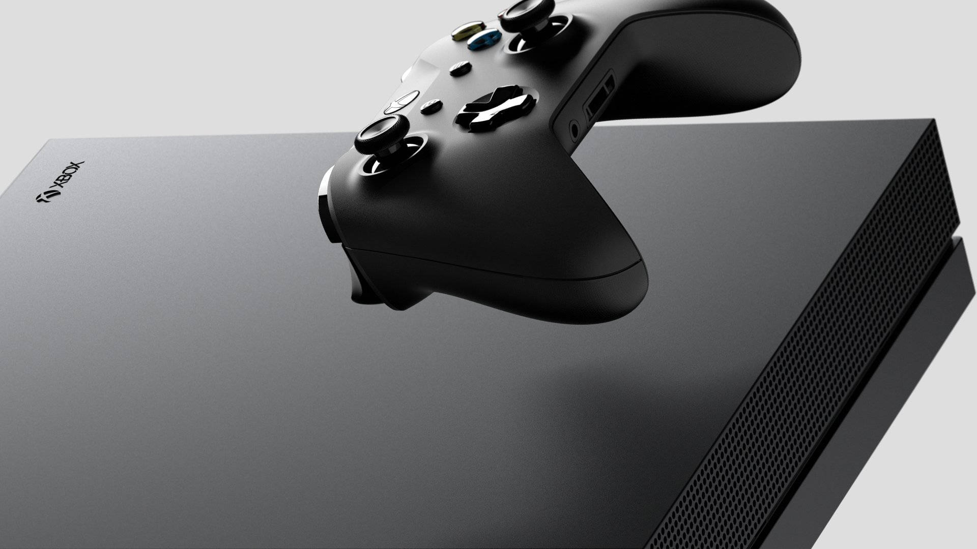 Xbox One X Console And New Controller Background