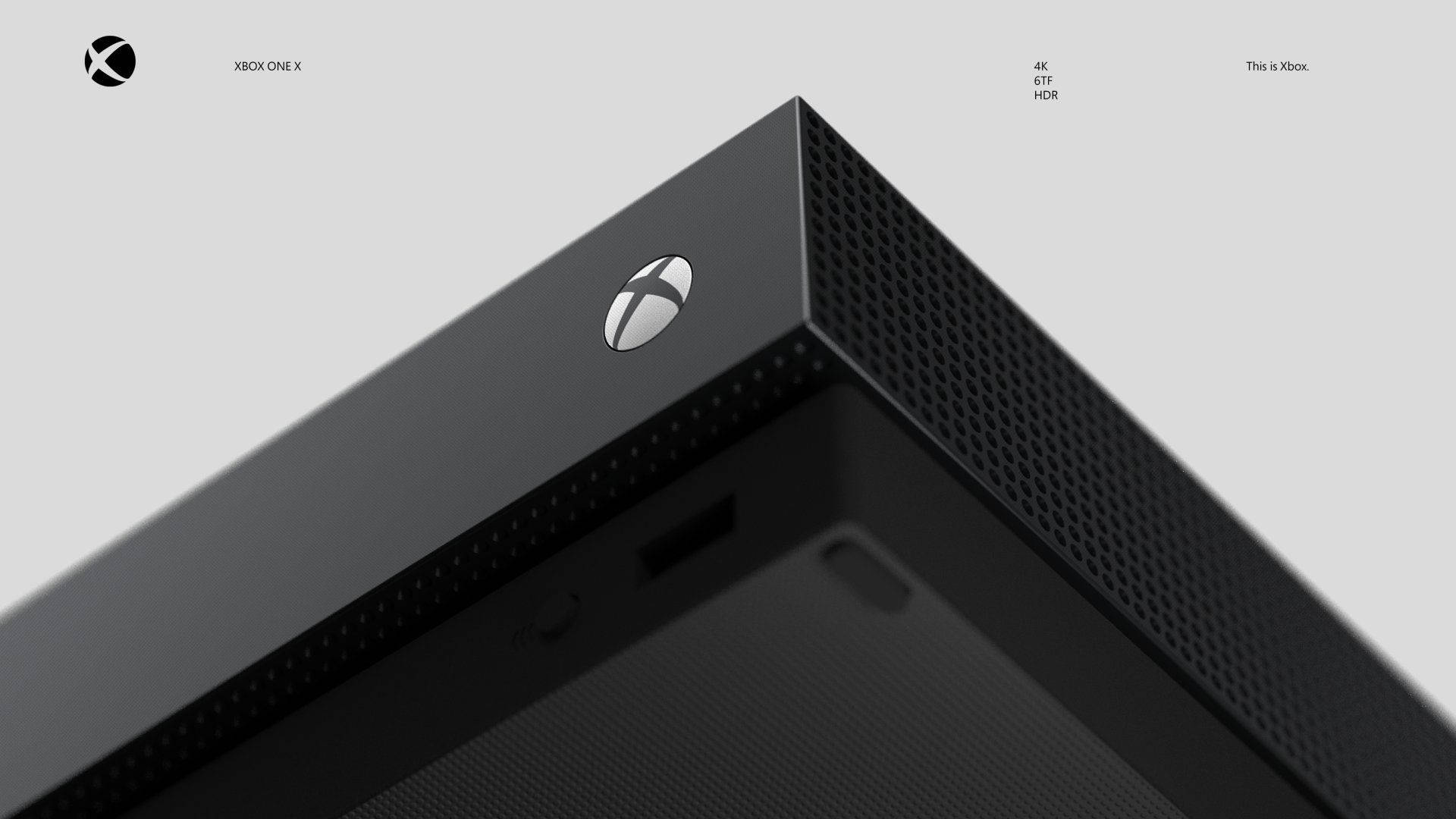 Xbox One X Console Close Up View Background