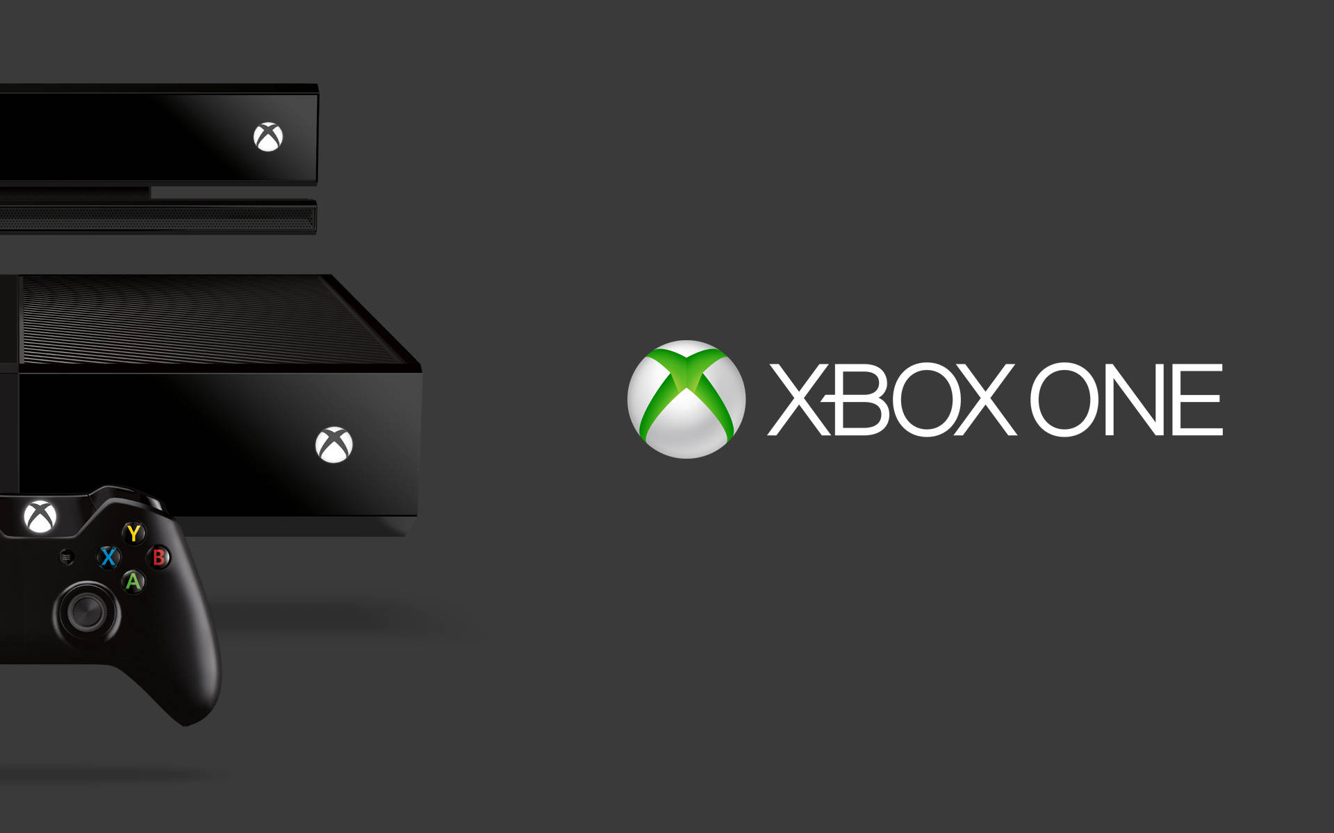 Xbox One X Console Controller And Logo Background