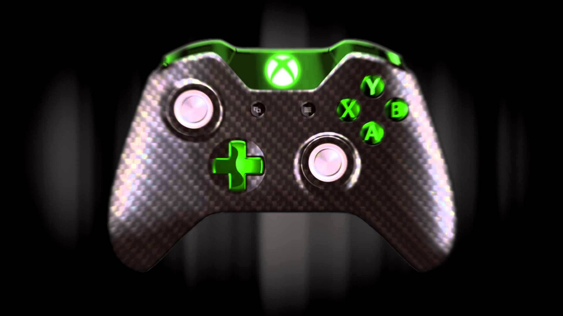 Xbox One X Logo On Controller Background