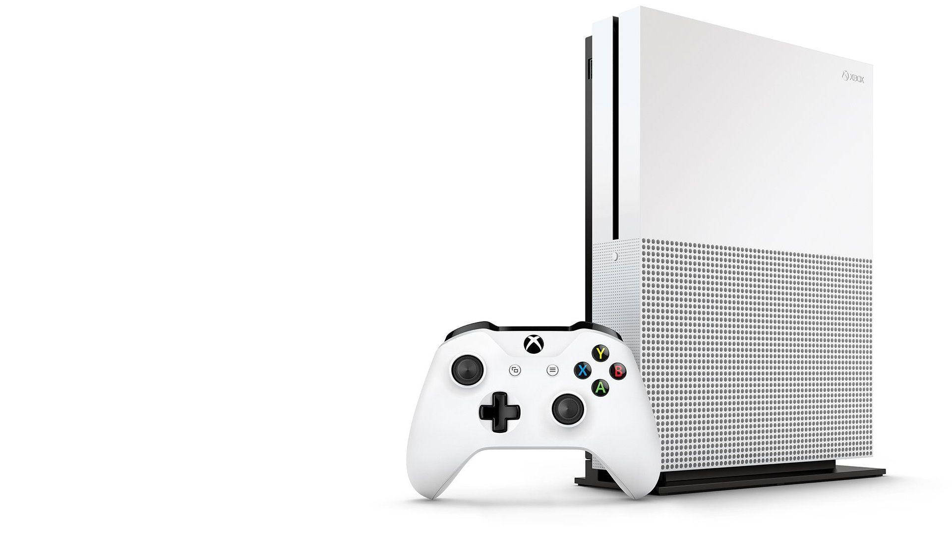 Xbox One X White Controller And Console Background