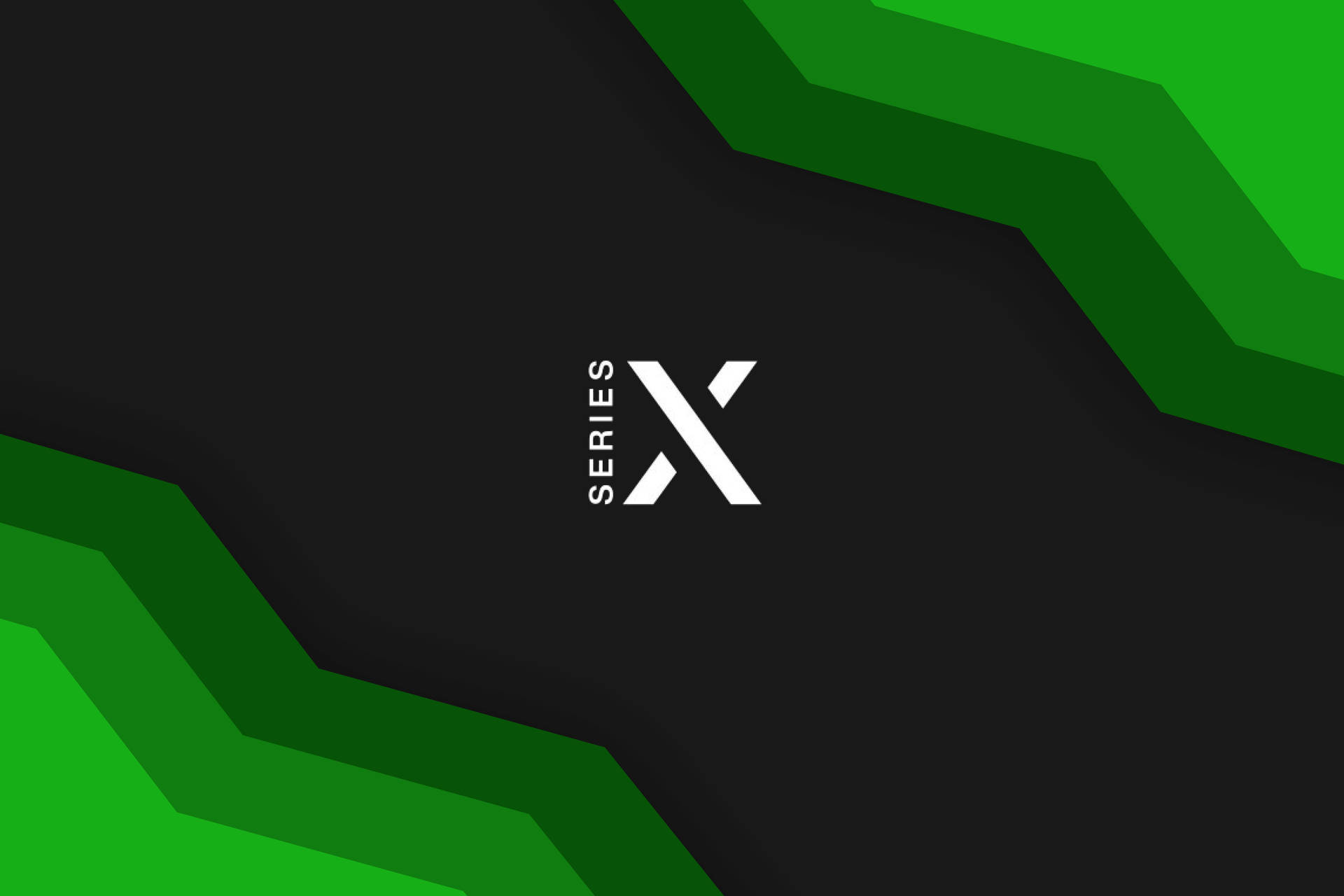 Xbox Series X Green Geometric Art