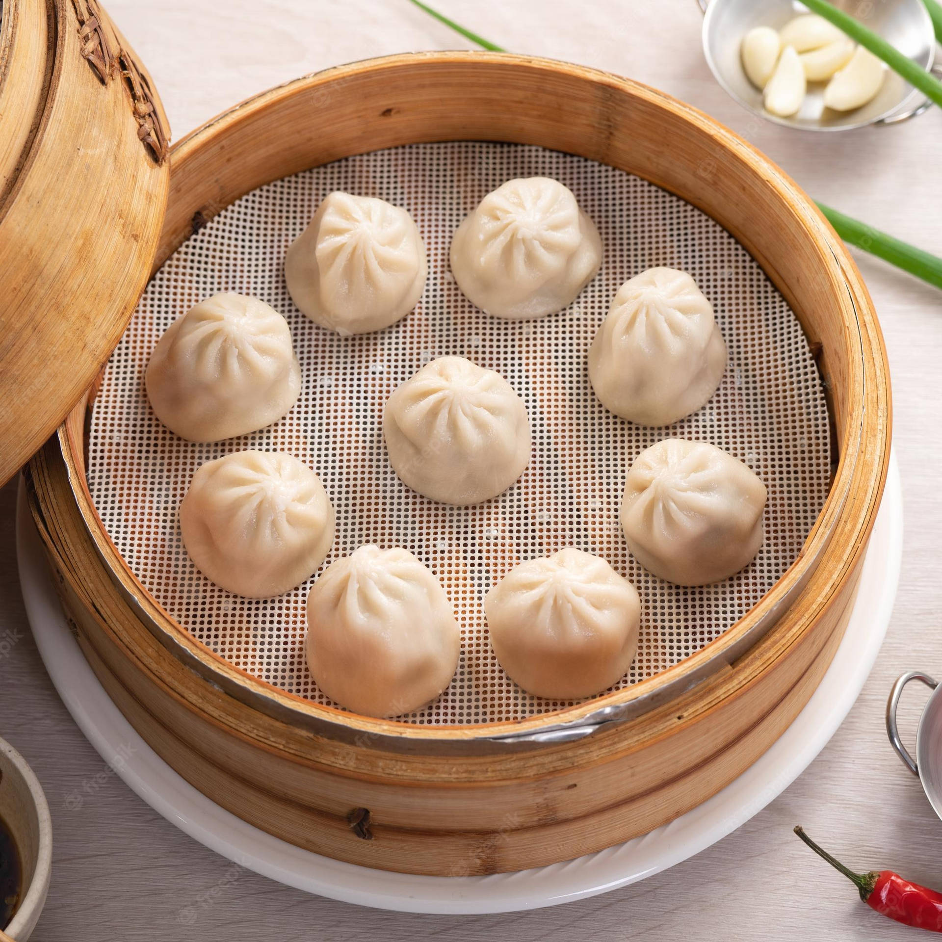 Xiaolongbao Chinese Dumpling Staple Food Background