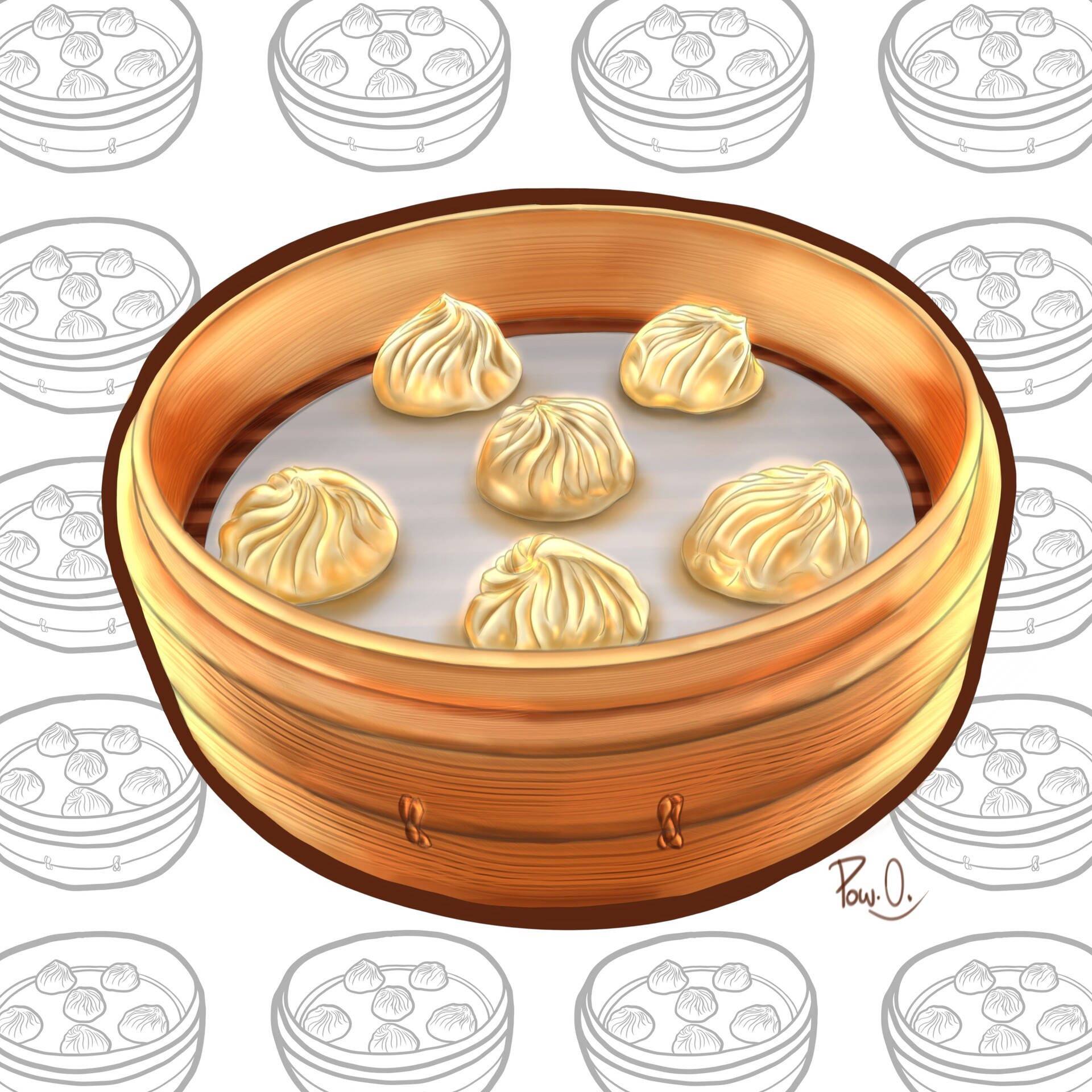 Xiaolongbao Dumpling Food Graphic Drawing Background