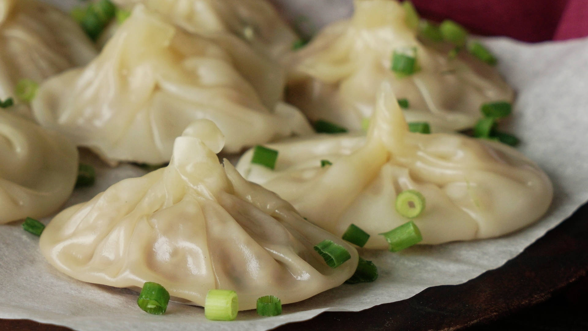 Xiaolongbao Food Topped With Green Onions