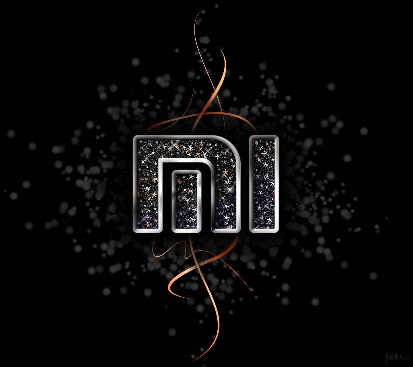 Xiaomi Dark Logo With Music Note Background