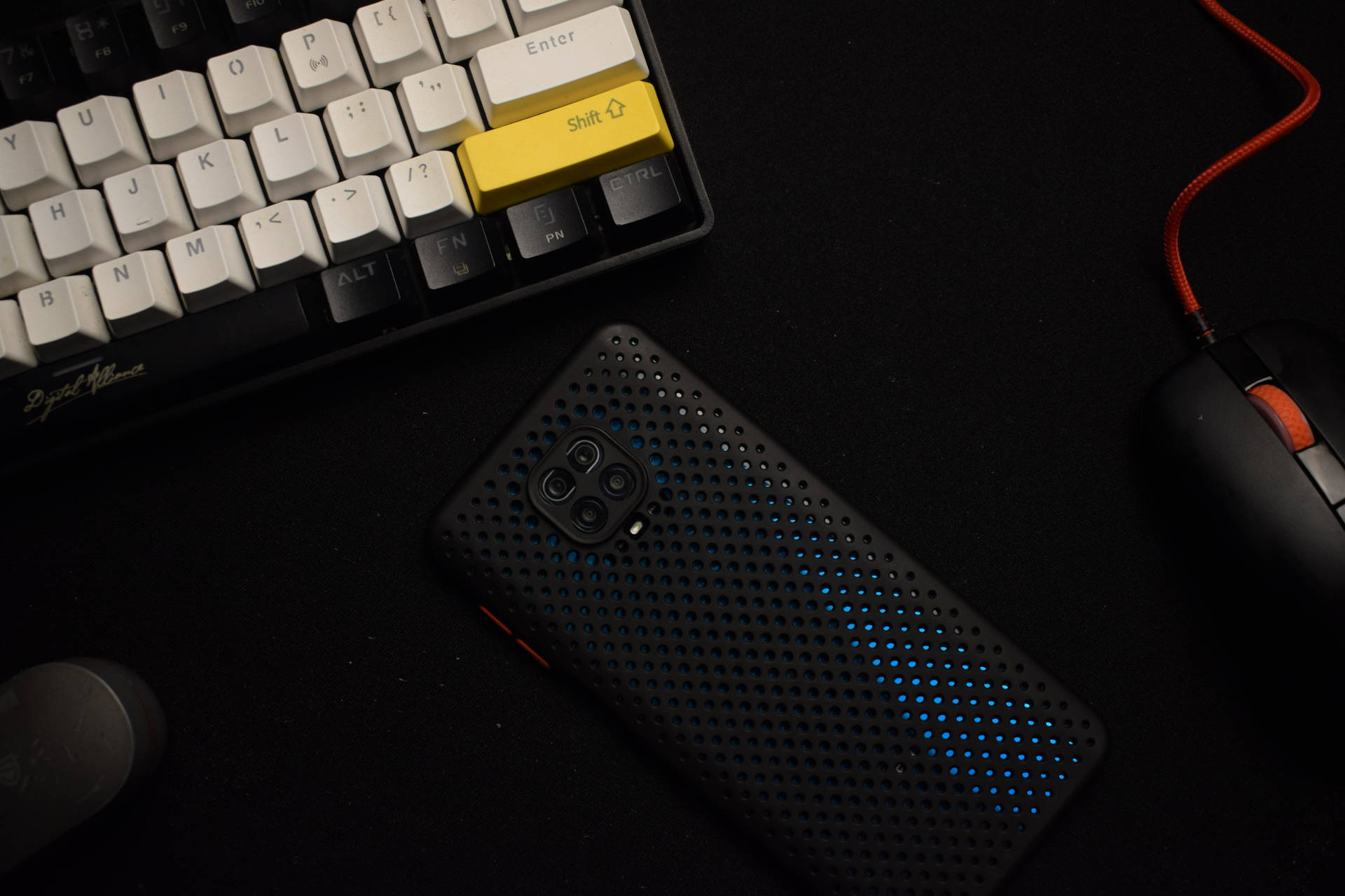 Xiaomi Phone With Keyboard Background