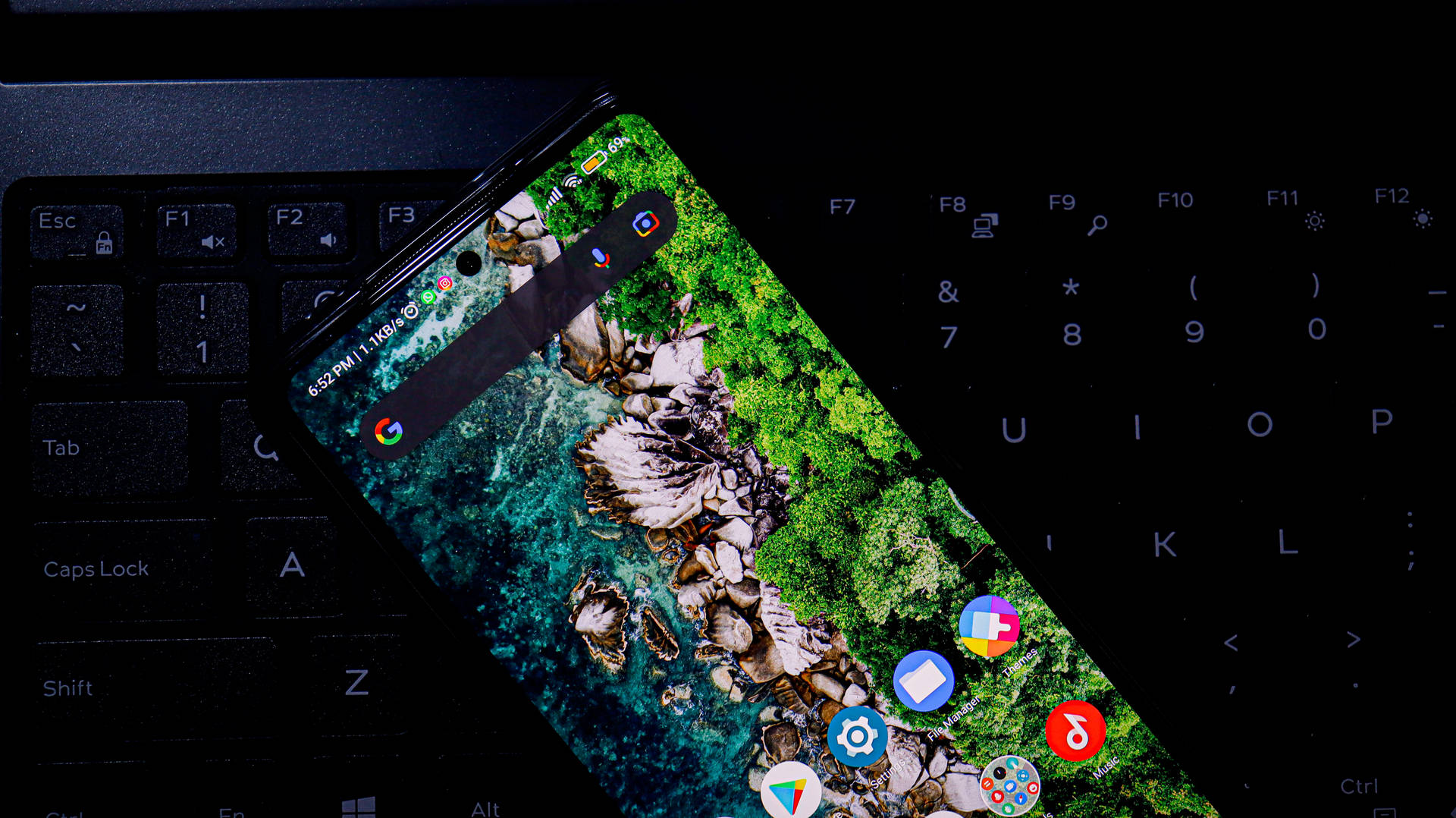 Xiaomi Smartphone In Keyboard Background