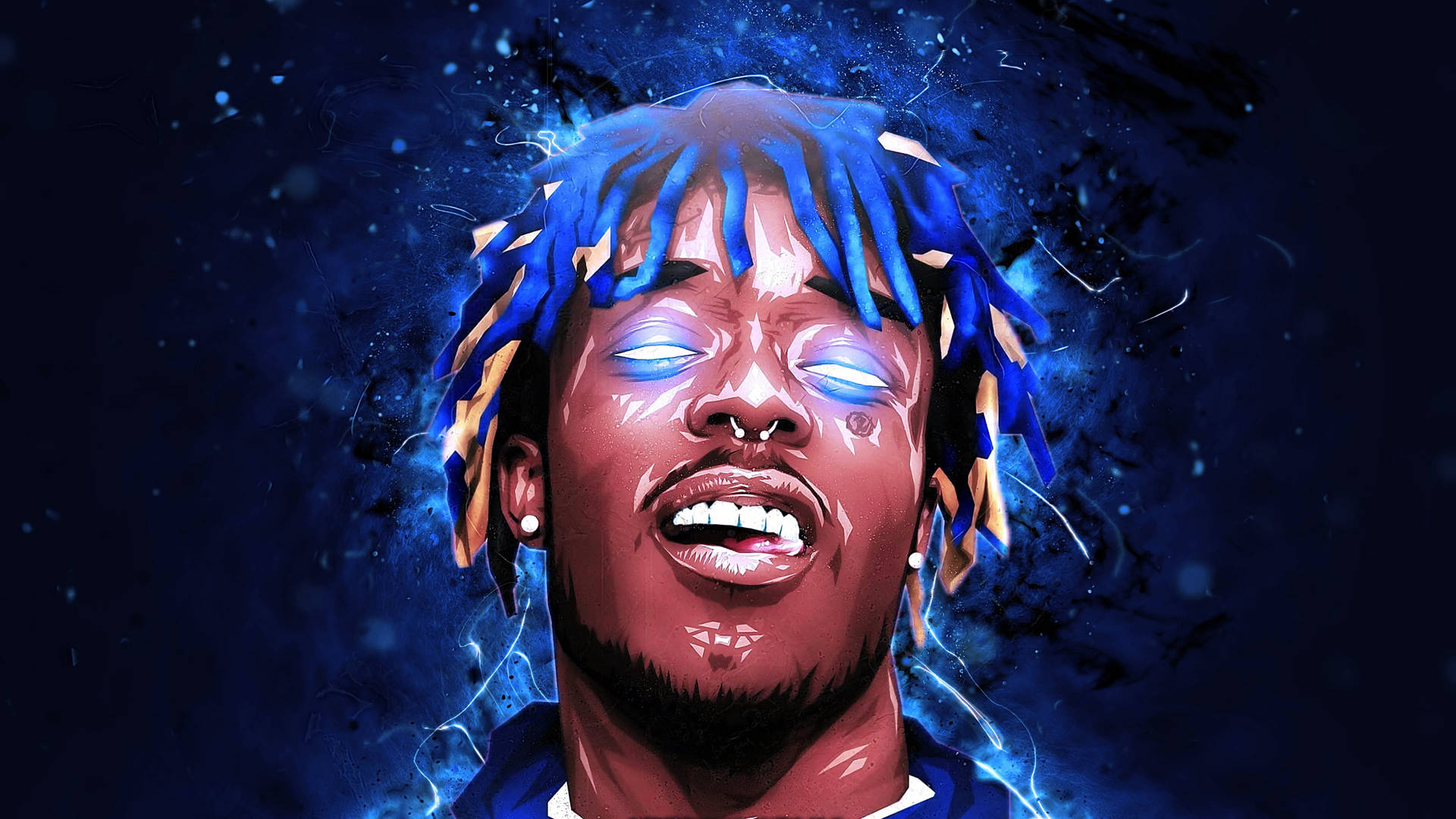 Xxxtentacion In Blue - A Vision In Melancholy Background