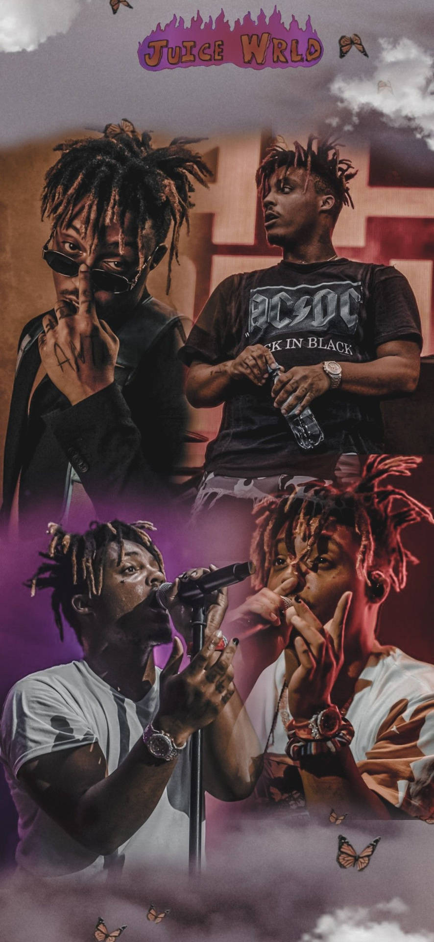 Xxxtentacion Juice Wrld Collage Portraits Background