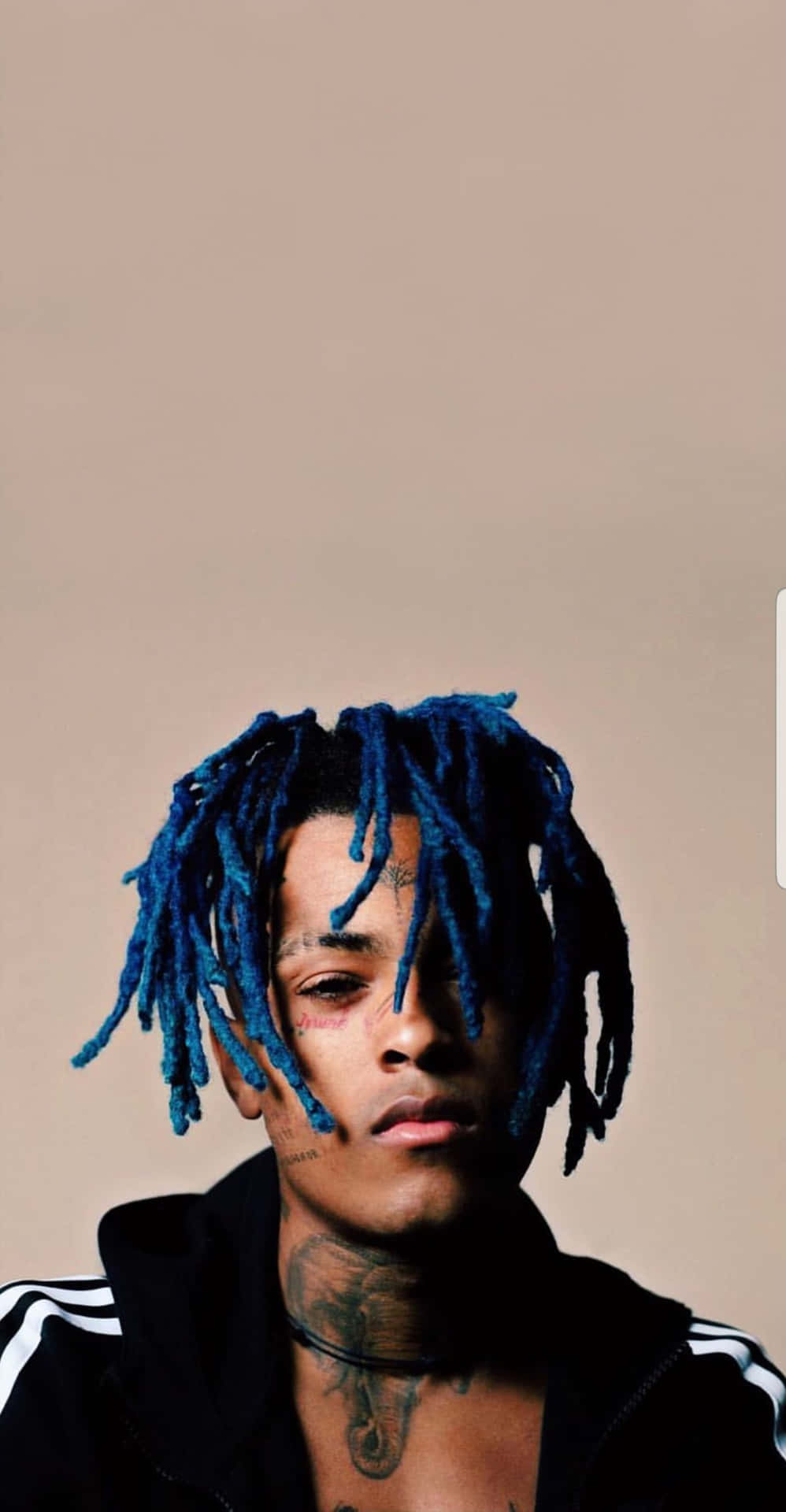Xxxtentacion Rocking His Signature Style, Blue Hair. Background