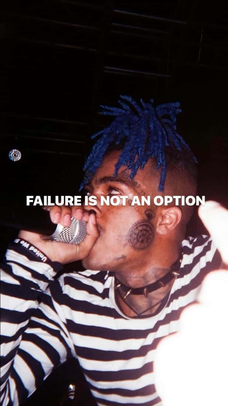Xxxtentacion's Blue Hair Glows Background