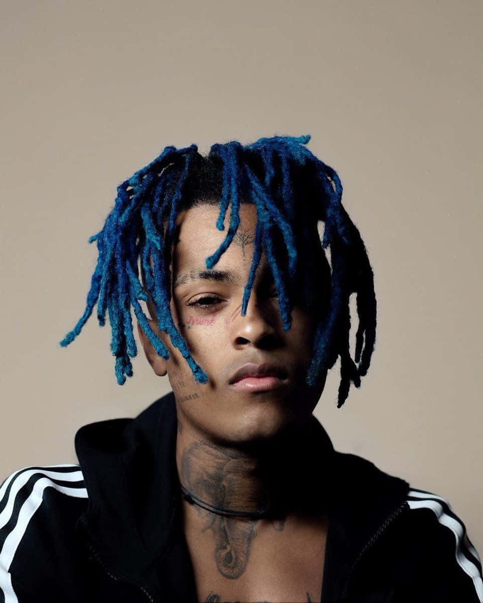 Xxxtentacion's Iconic Blue Hair Background