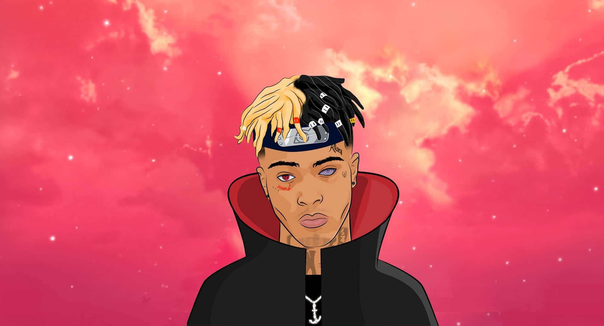 Xxxtentacion Workimg Hard On Producing New Tracks With His Laptop. Background