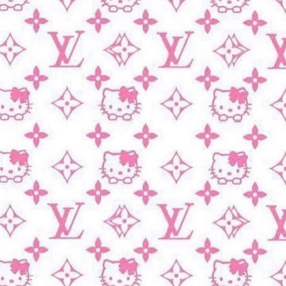 Y2k Aesthetic Louis Vuitton Hello Kitty Background