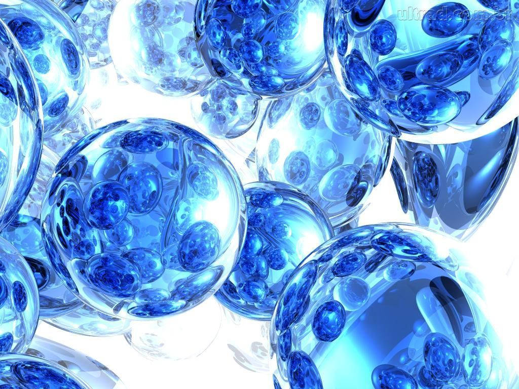 Y2k Aesthetic Transparent Blue Spheres Background
