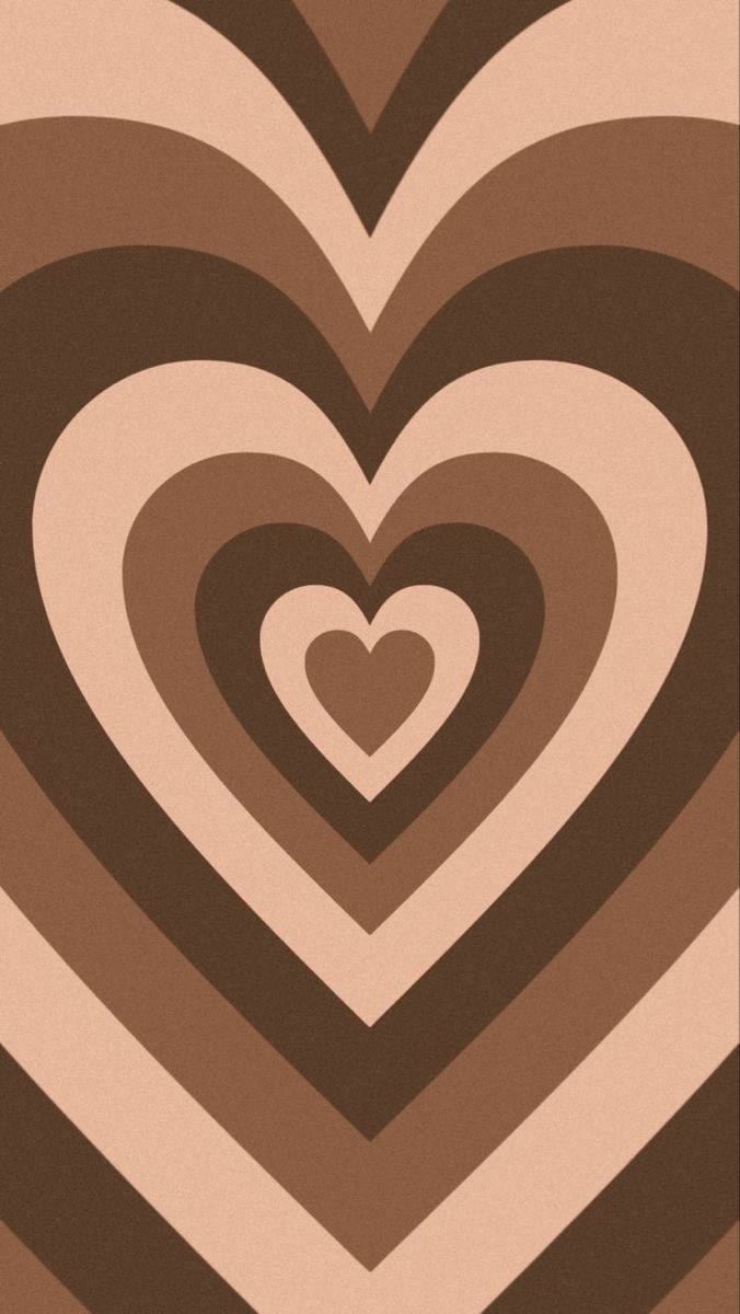 Y2k Heart Different Shades Of Brown Background