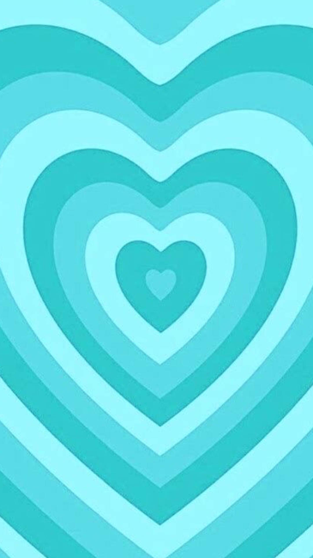 Y2k Heart Shades Of Blue Colours Background